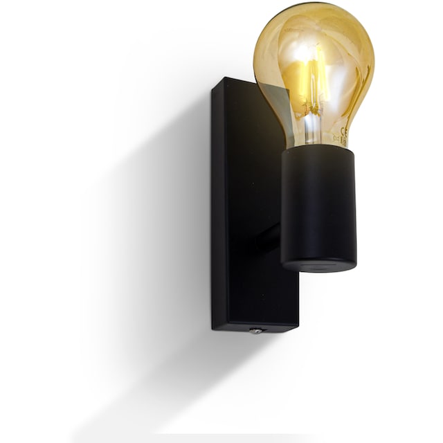 B.K.Licht LED Wandleuchte, 1 flammig-flammig, Retro Wandlampe Vintage  Wandspot matt Industrie Wohnzimmer Flur E27 kaufen | BAUR