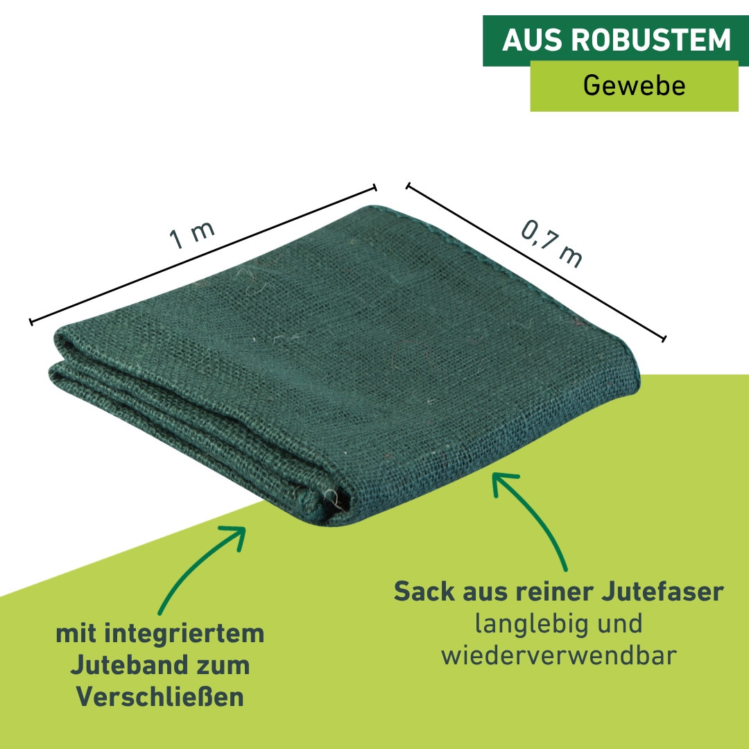 Windhager Winterschutzvlies »Jute-Sack, Gartensack aus robustem Vlies« Befestigungsband inklusive, 70x100 cm, erhältlich in grün oder rot