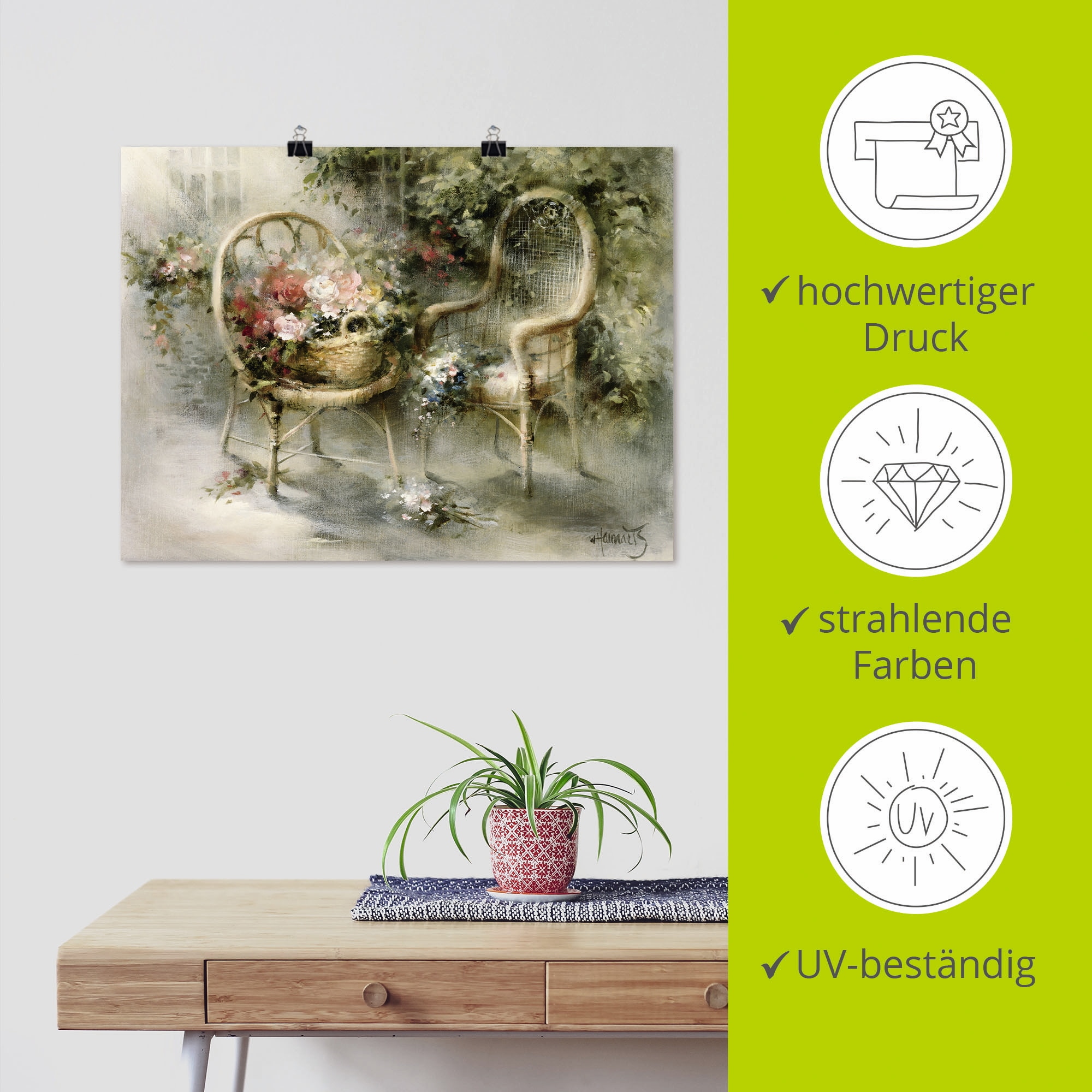 Artland Wandbild »Sommer II«, Garten, (1 St.), als Leinwandbild, Poster in verschied. Größen