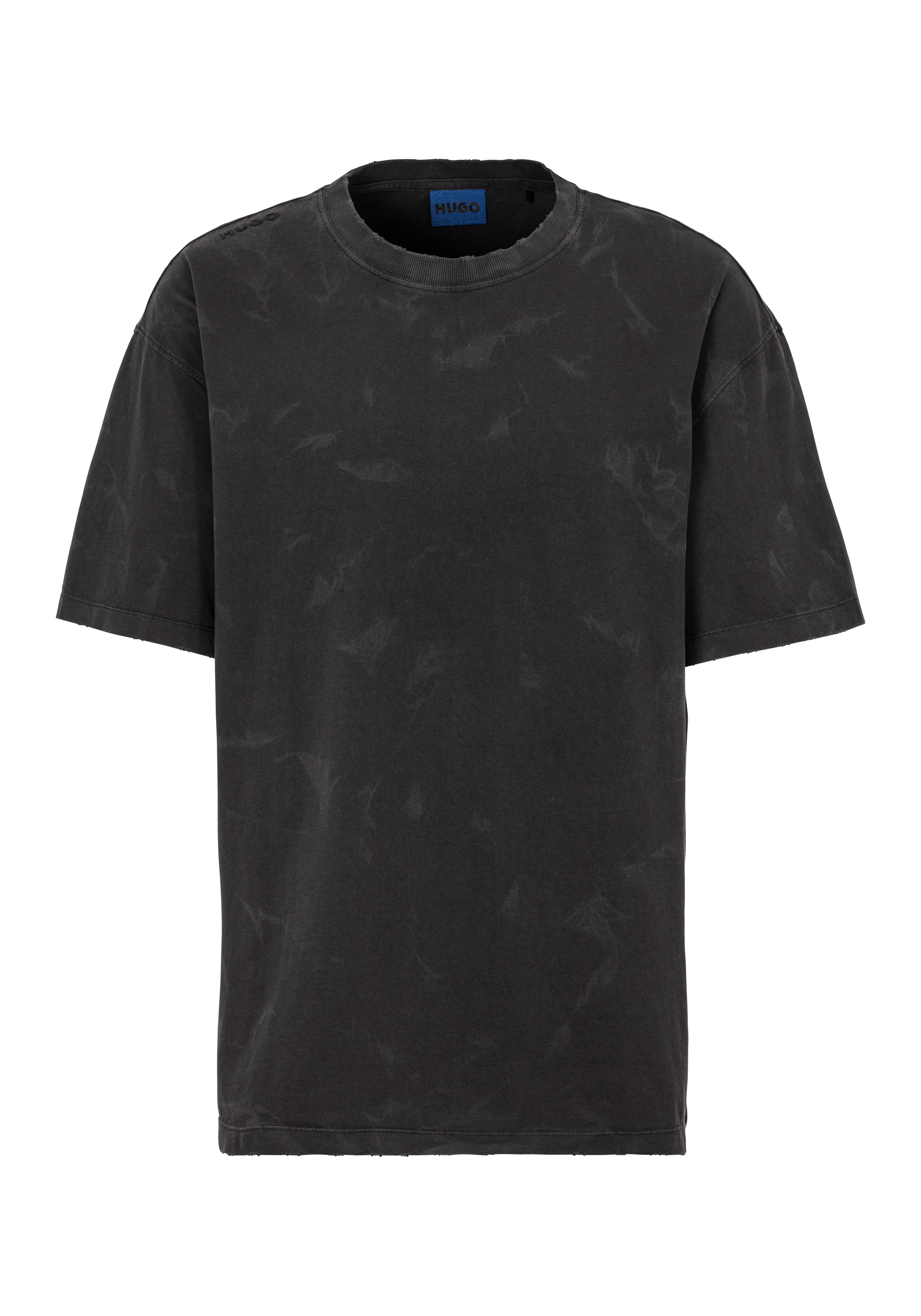 HUGO Blue T-Shirt "Nustroyo" mit used-Details günstig online kaufen