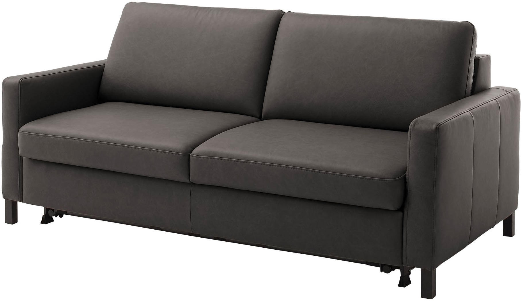 Home affaire Schlafsofa »Calestra, Lederbezug, 2-Sitzer mit Kaltschaummatratze, Breite 168 cm« Längsschläfer mit echter Dauerschläferfunktion & flexibel stellbar