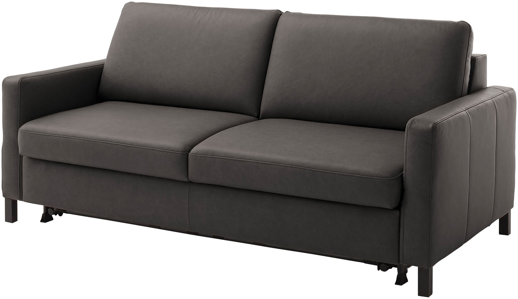 Home affaire Schlafsofa "Calestra, Lederbezug, 2-Sitzer mit Kaltschaummatra günstig online kaufen