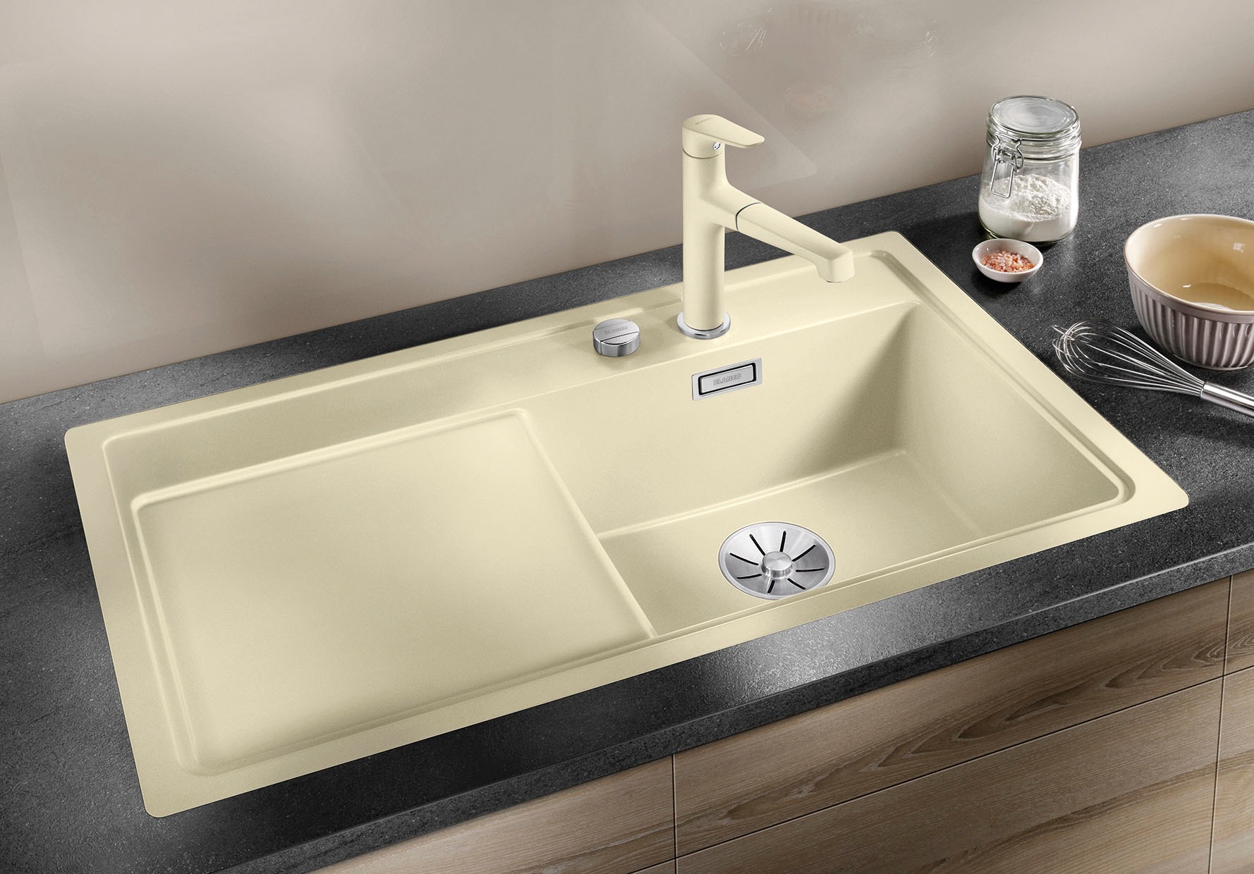 Blanco Küchenspüle »ZENAR 5 S-F« Set,  Mit Ablauffernbedienung