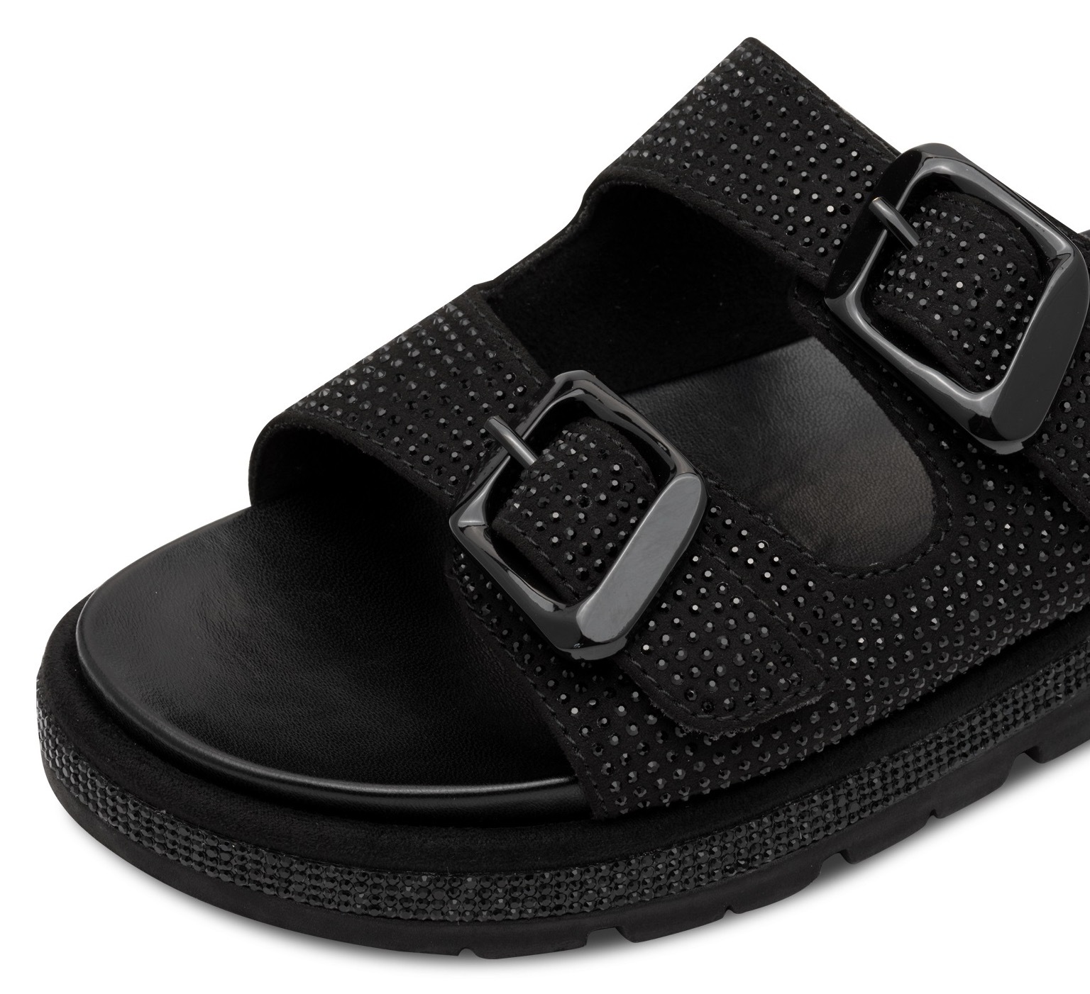 MARCO TOZZI Pantolette, Plateau, Sommerschuh, Schlupfschuh mit glänzenden S günstig online kaufen