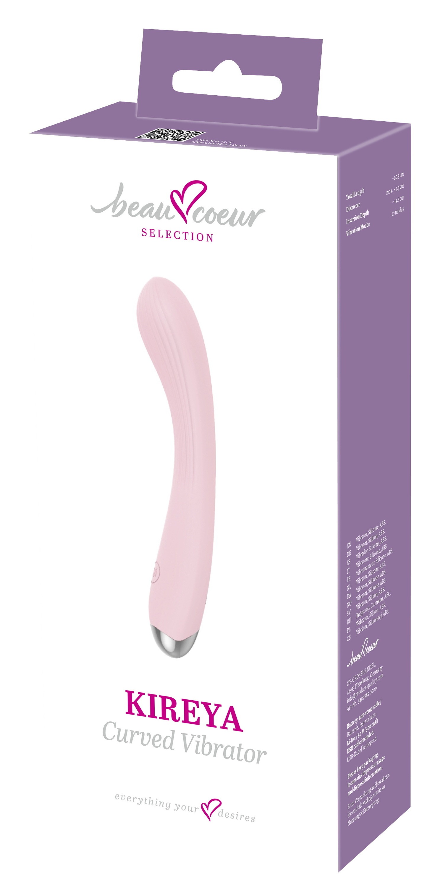 Beau Coeur Vibrator »Vibrator KIREYA Curved Vibrator«