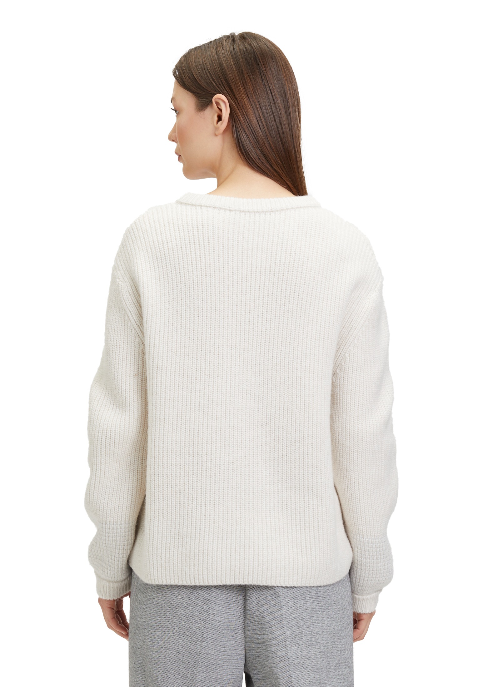 Betty&Co Strickpullover »Betty & Co Damen Strickpullover mit Schmuckkanten«, (1 tlg.), Struktur
