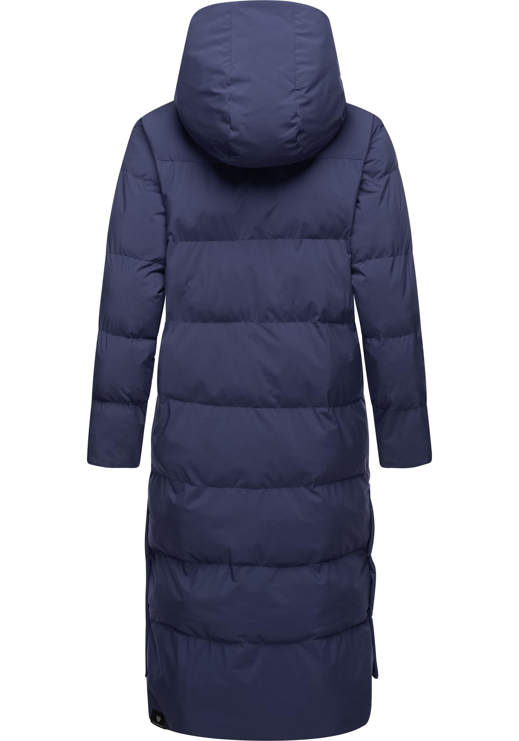 Ragwear Wintermantel »Patrise«, Extralanger Damen Winter Steppmantel mit Gehschlitzen
