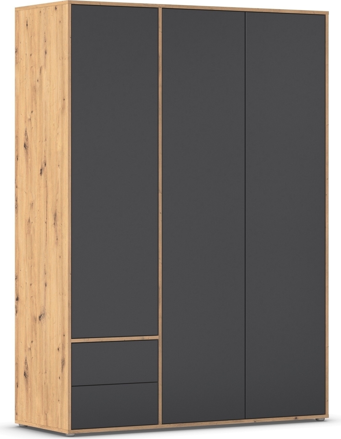 rauch "Kleiderschrank Schrank Garderobe Wäscheschrank NABILA viel Stauraum" in 3 verschiedenen Ausstattungen BASIC/CLASSIC/PREMIUM, mit 2 Schubladen und Push-to-Open Funktion TOPSELLER MADE IN GERMANY