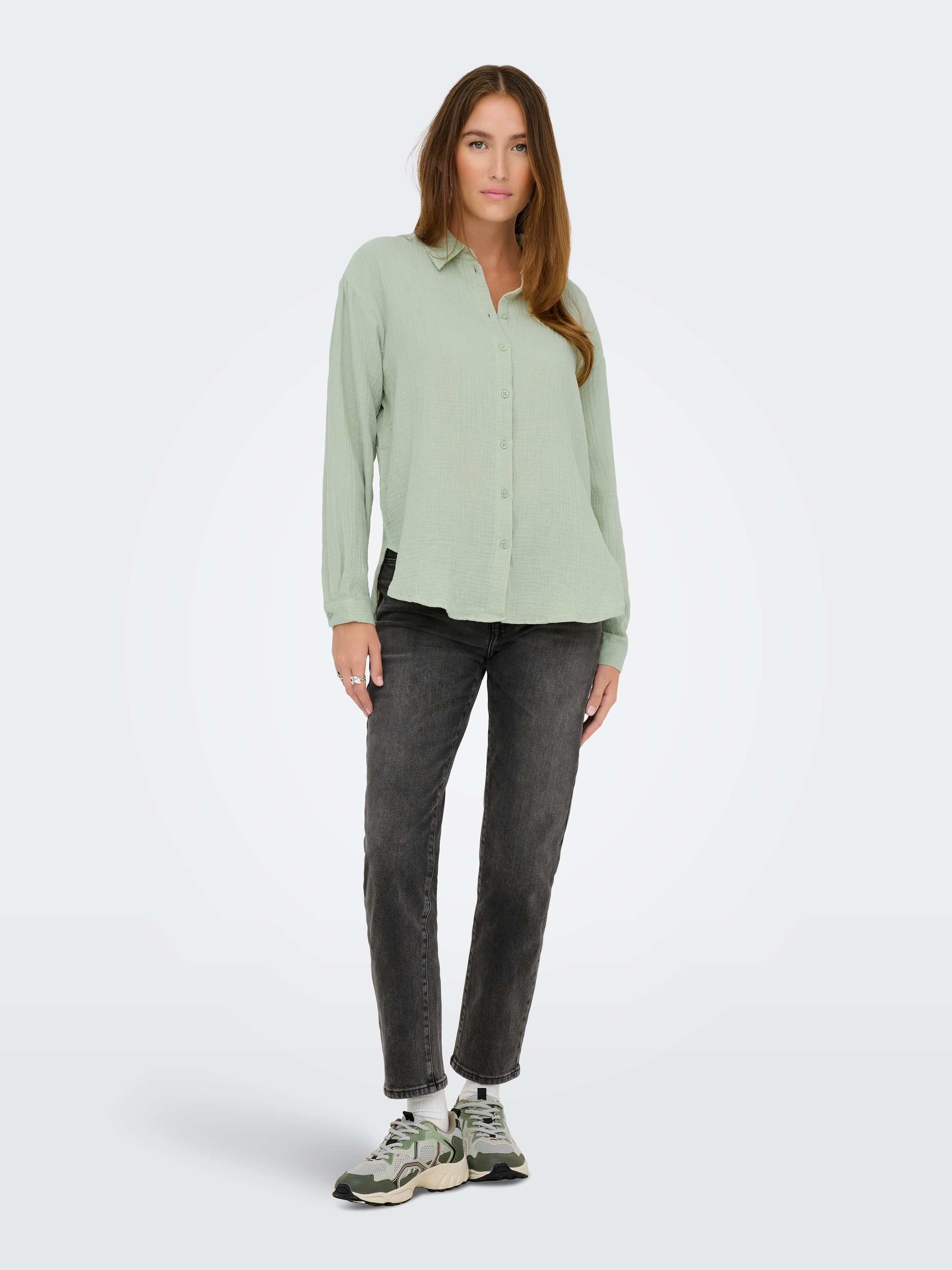 JDY Hemdbluse »JDYTHEIS LIFE L/S LOOSE SHIRT WVN NOOS« Baumwolle, regular fit