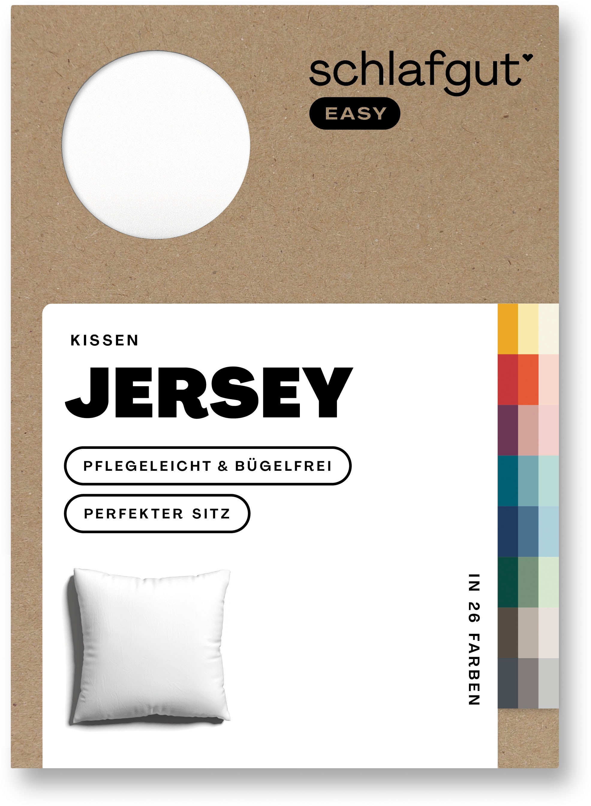 Schlafgut Kissenbezug "EASY Jersey", (1 St.), Kissenhülle mit Reißverschluss, weich und saugfähig, Kissenbezug