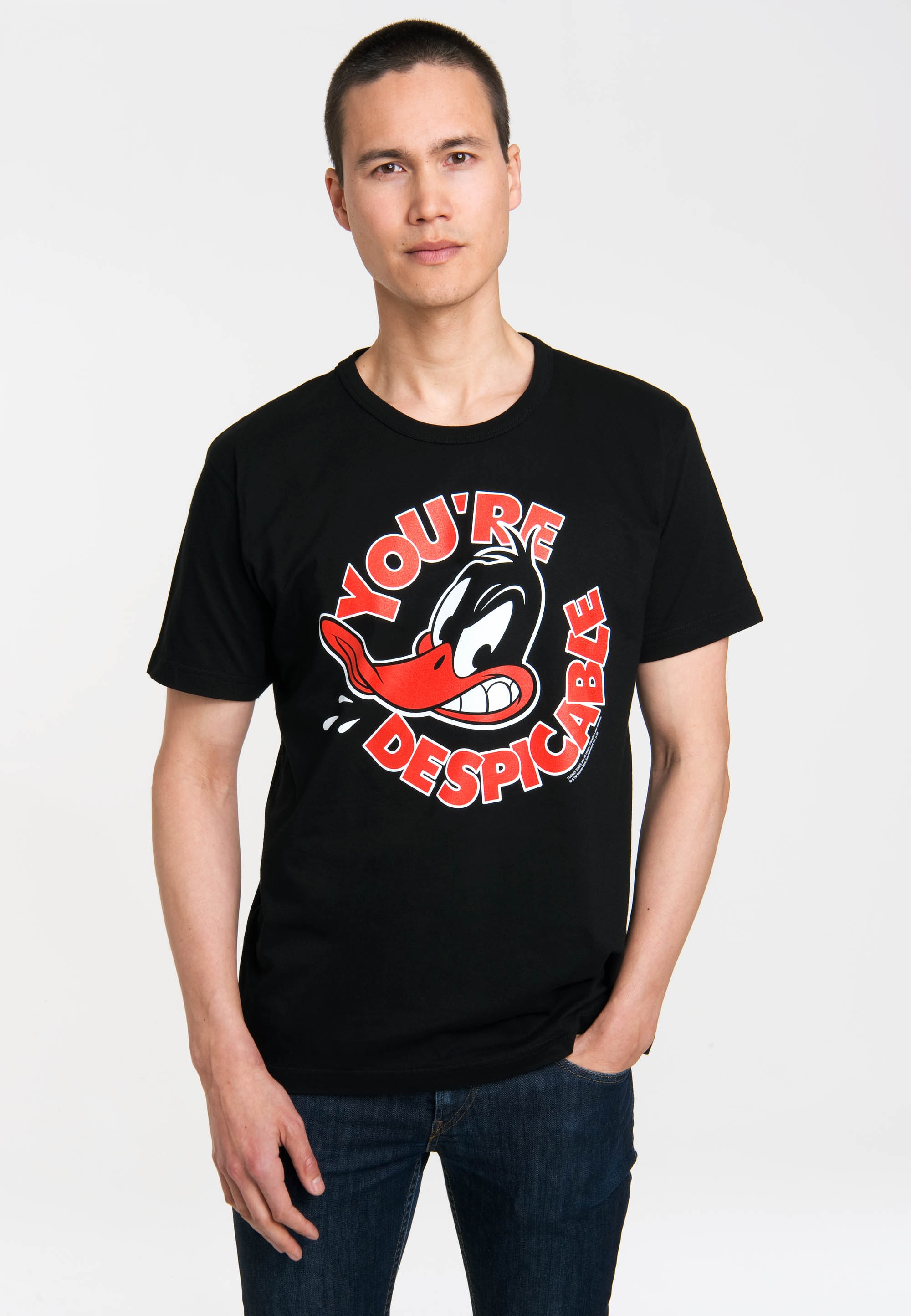 LOGOSHIRT T-Shirt "Looney Tunes - Daffy Duck", mit Daffy Duck-Frontprint günstig online kaufen