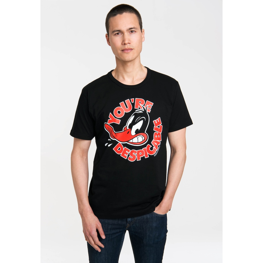 LOGOSHIRT T-Shirt »Looney Tunes Daffy Duck« mit Daffy Duck-Frontprint