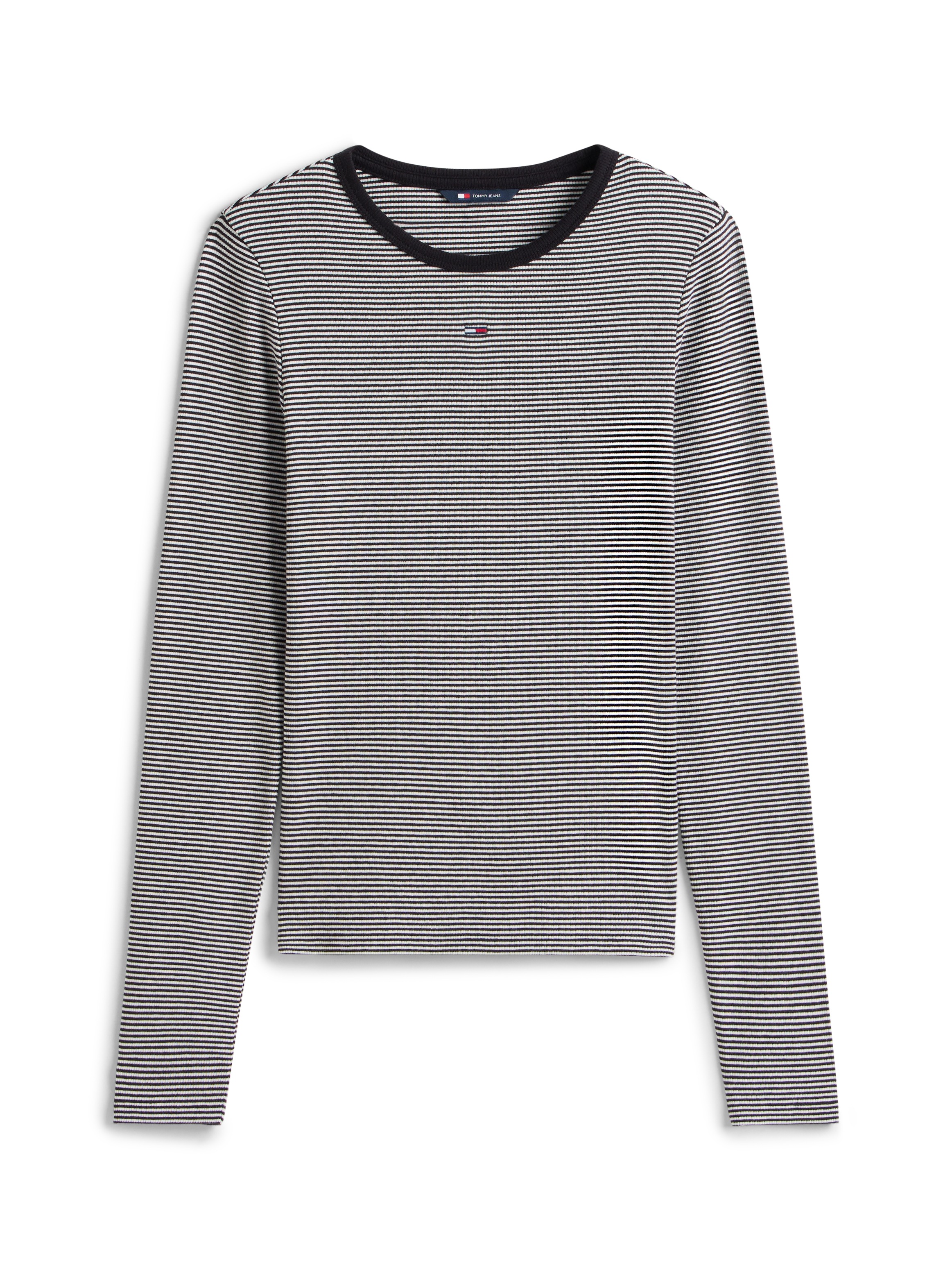 Tommy Jeans Langarmshirt »TJW SLIM ESSENTIAL RIB LS« mit Logostickerei
