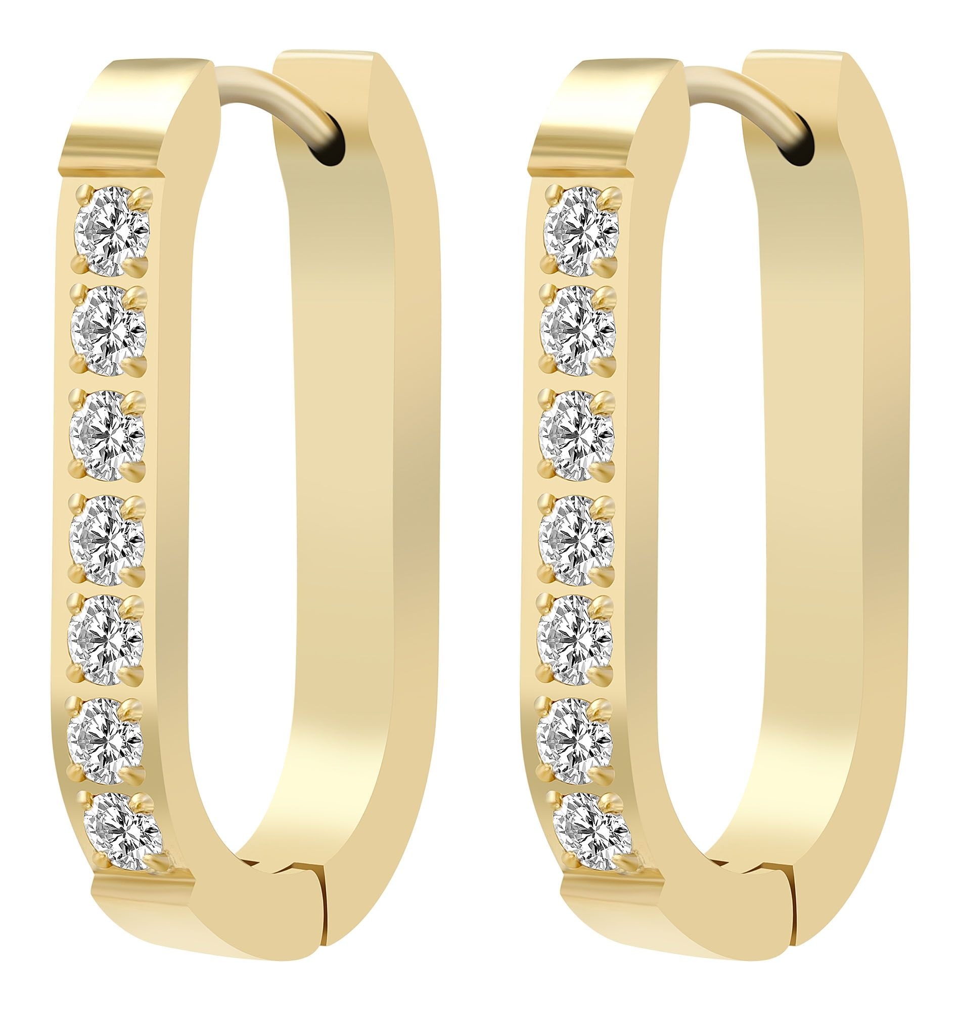 Adelia´s Klappcreolen »Damen Ohrringe – Klappcreole aus Edelstahl« Zum Verschenken – passend für viele Anlässe