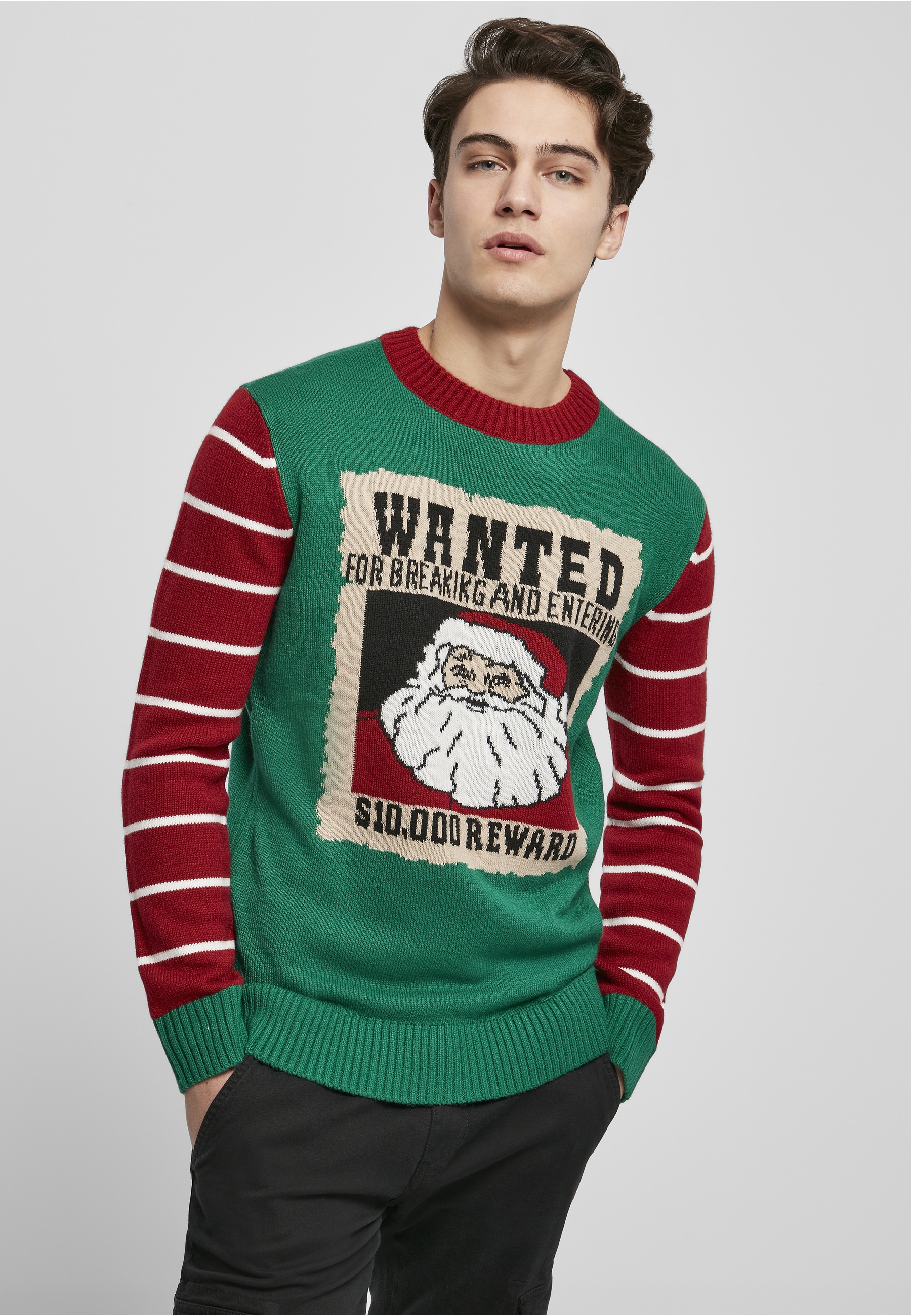 URBAN CLASSICS Rundhalspullover »Urban Classics Herren Wanted Christmas Sweater« 1