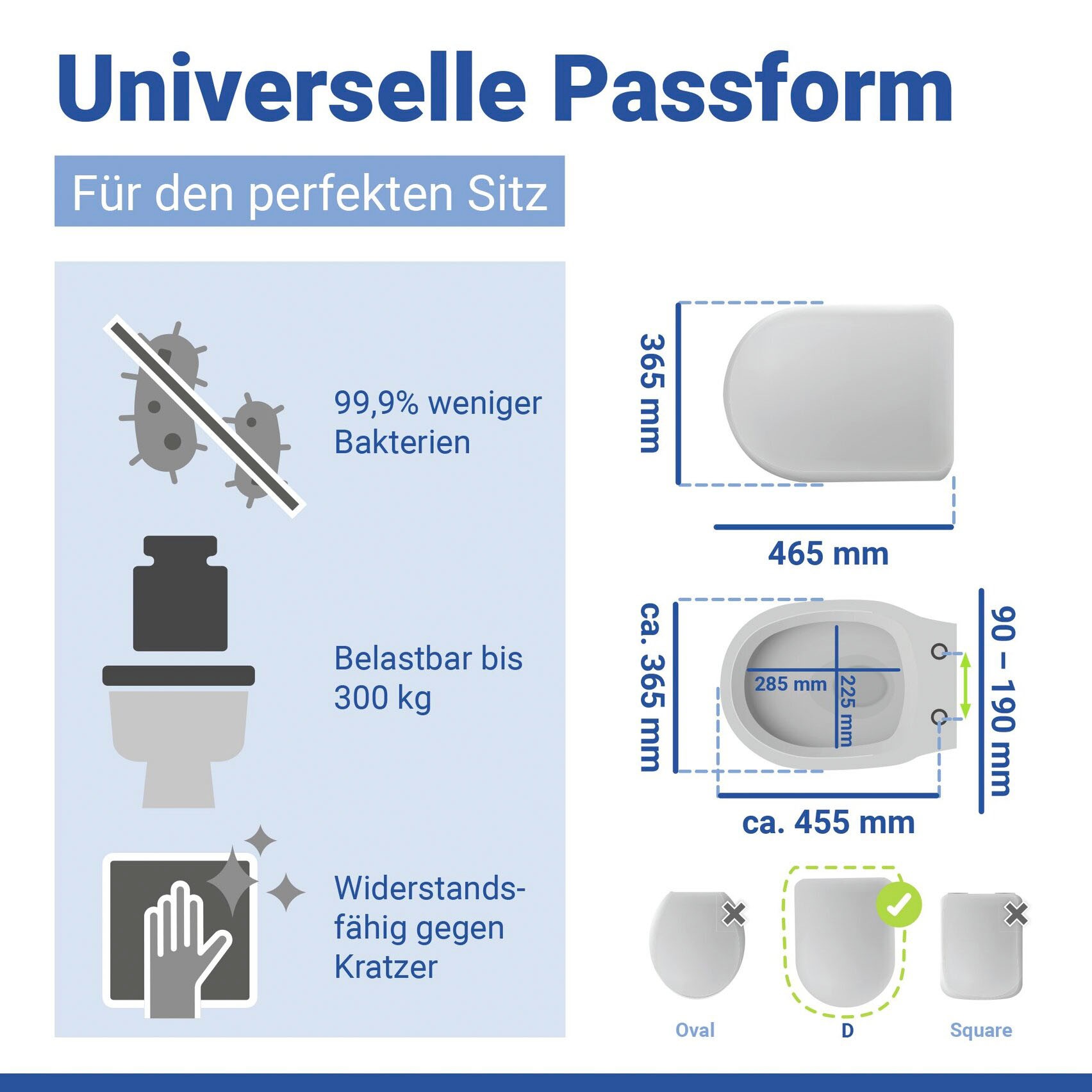 WENKO WC-Sitz »Sindia« belastbar mit bis zu 300 kg