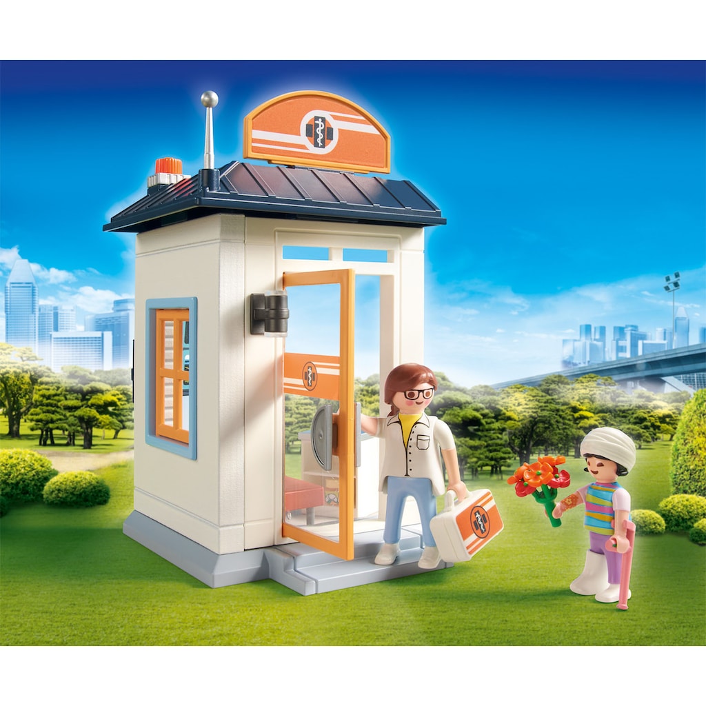 Playmobil® Konstruktions-Spielset »Starter Pack Kinderärztin (70818), City Life«, (57 St.)