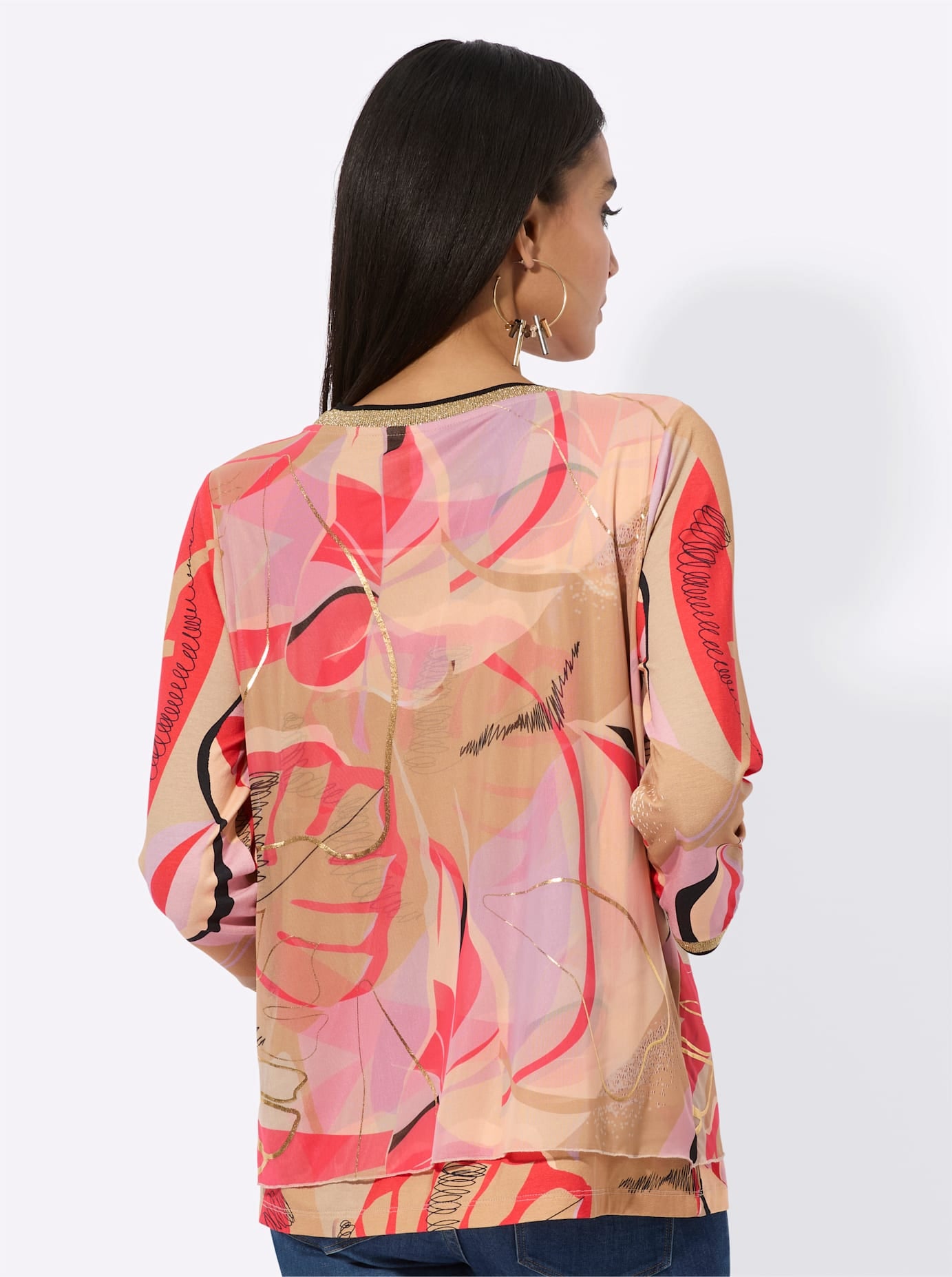 creation L Print-Shirt »Mesh-Shirt«, (1 tlg.)