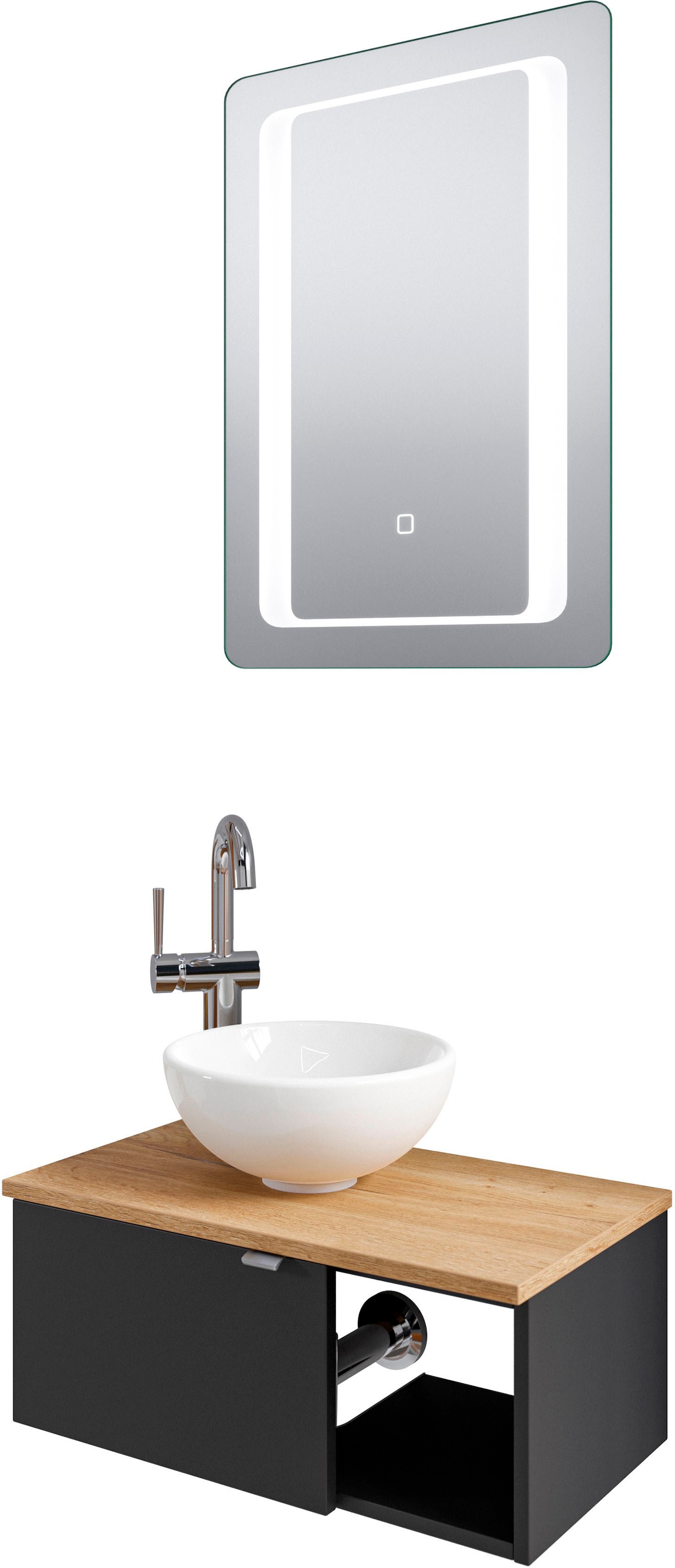 Saphir Badmöbel-Set "Serie 6915" 4 Stk. tlg. Gäste-Bad, 61 cm breit, mit LE günstig online kaufen