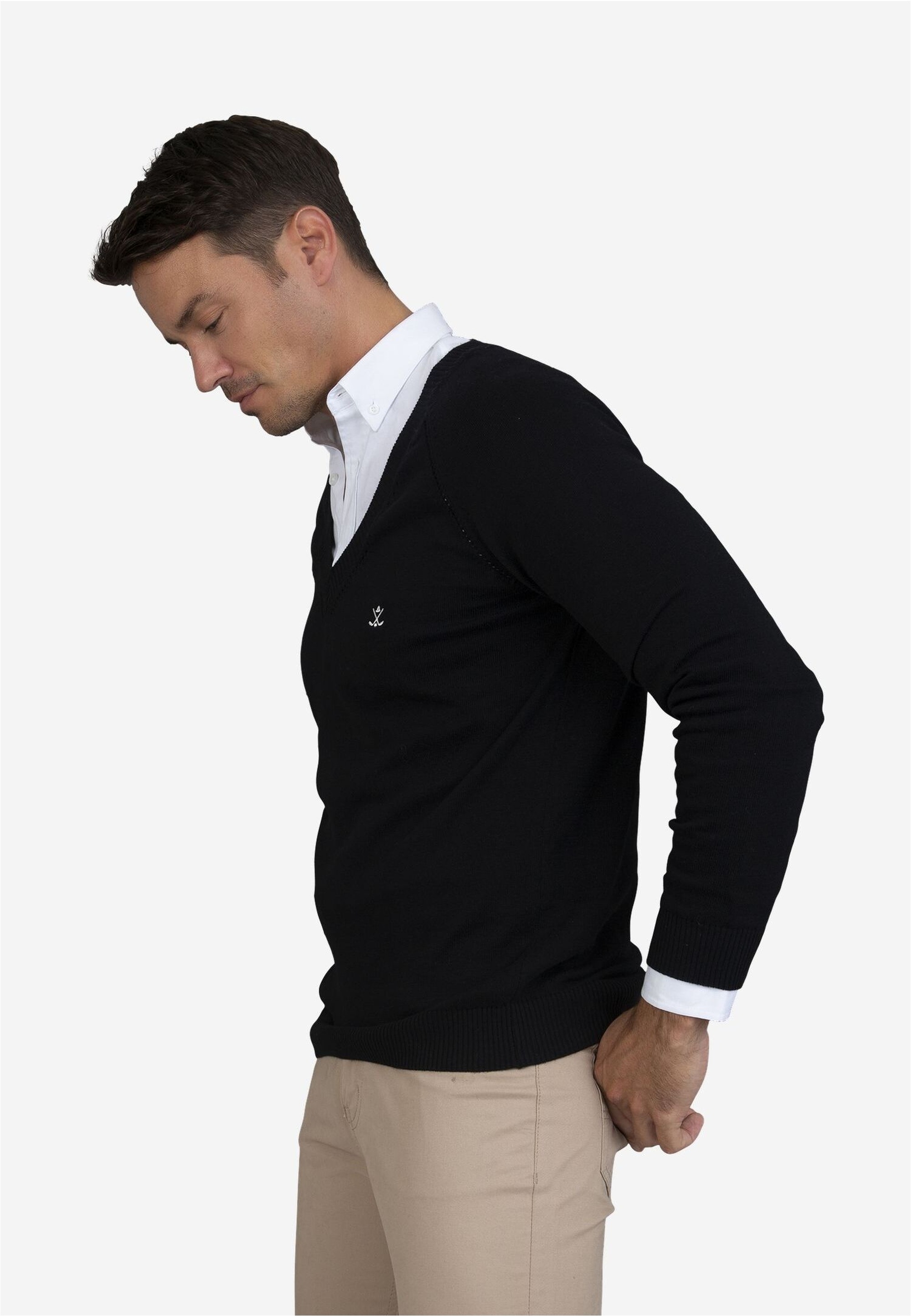 SIR RAYMOND TAILOR Strickpullover "Arma" 1 Stk. mit klassischem V-Ausschnit günstig online kaufen
