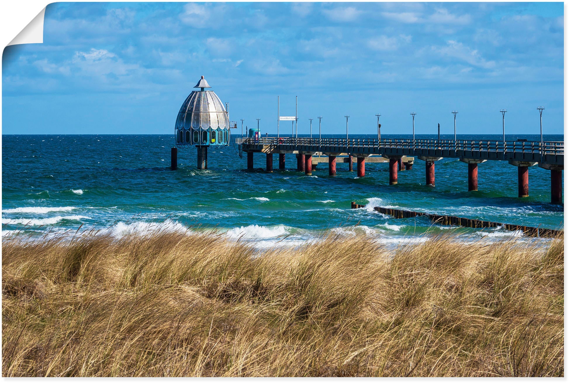 Artland Wandbild »Seebrücke an der Ostseeküste in Zingst«, Küstenbilder, (1  St.), als Alubild, Leinwandbild, Wandaufkleber oder Poster in versch. Größen  bestellen | BAUR