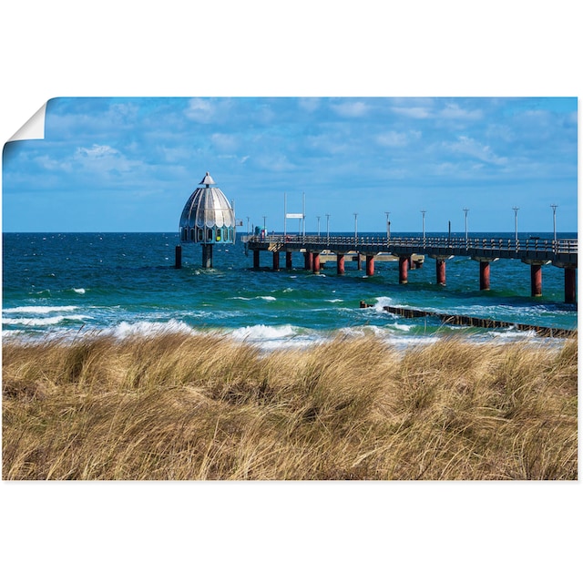Artland Wandbild »Seebrücke an der Ostseeküste in Zingst«, Küstenbilder, (1  St.), als Alubild, Leinwandbild, Wandaufkleber oder Poster in versch.  Größen bestellen | BAUR