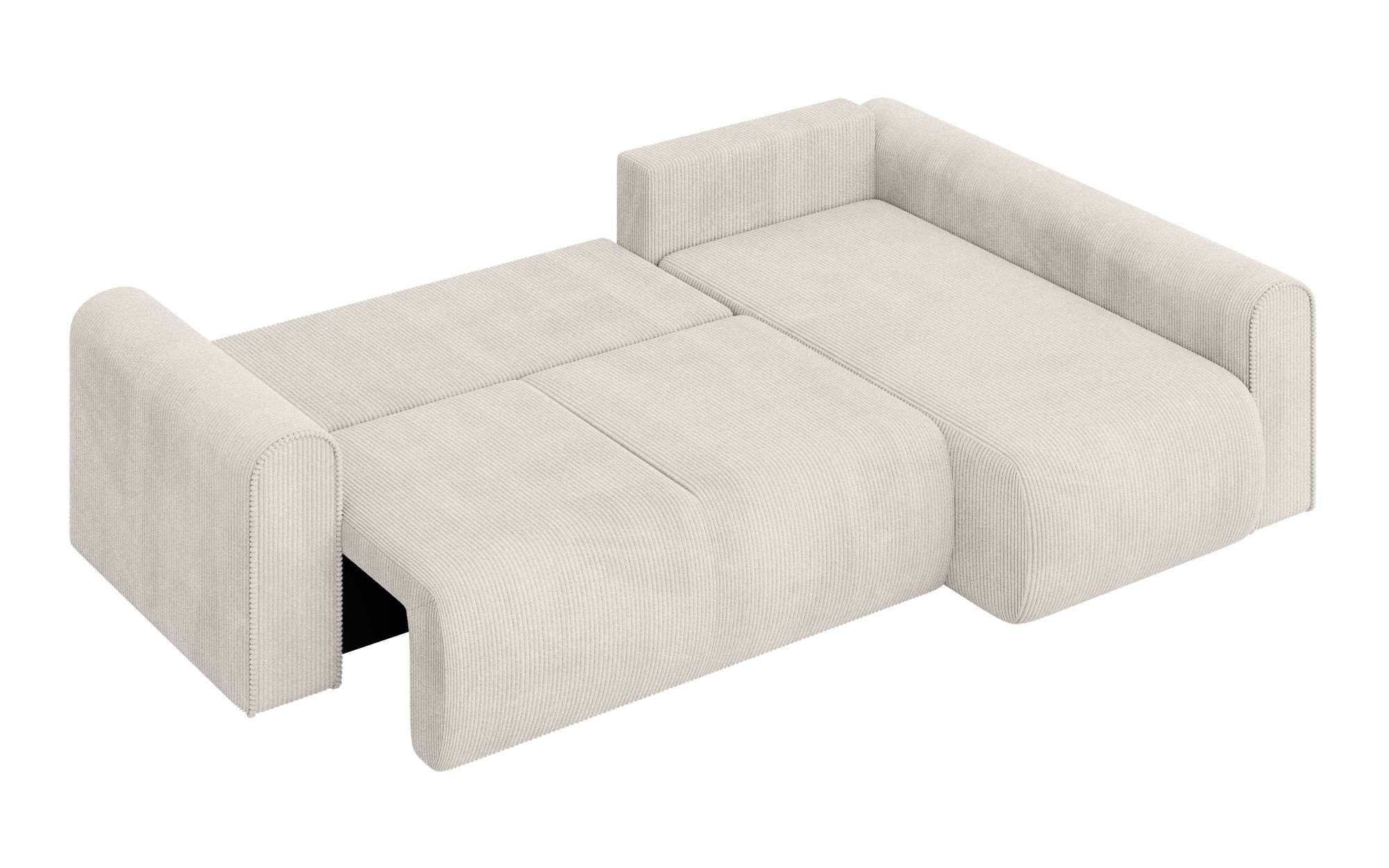 INOSIGN Ecksofa »Zacharia wahlweise Schlafsofa mit Bettkasten, B/T/H 250/166/86 cm«, L-Form mit Wellenunterfederung, Ottomane rechts oder links bestellbar
