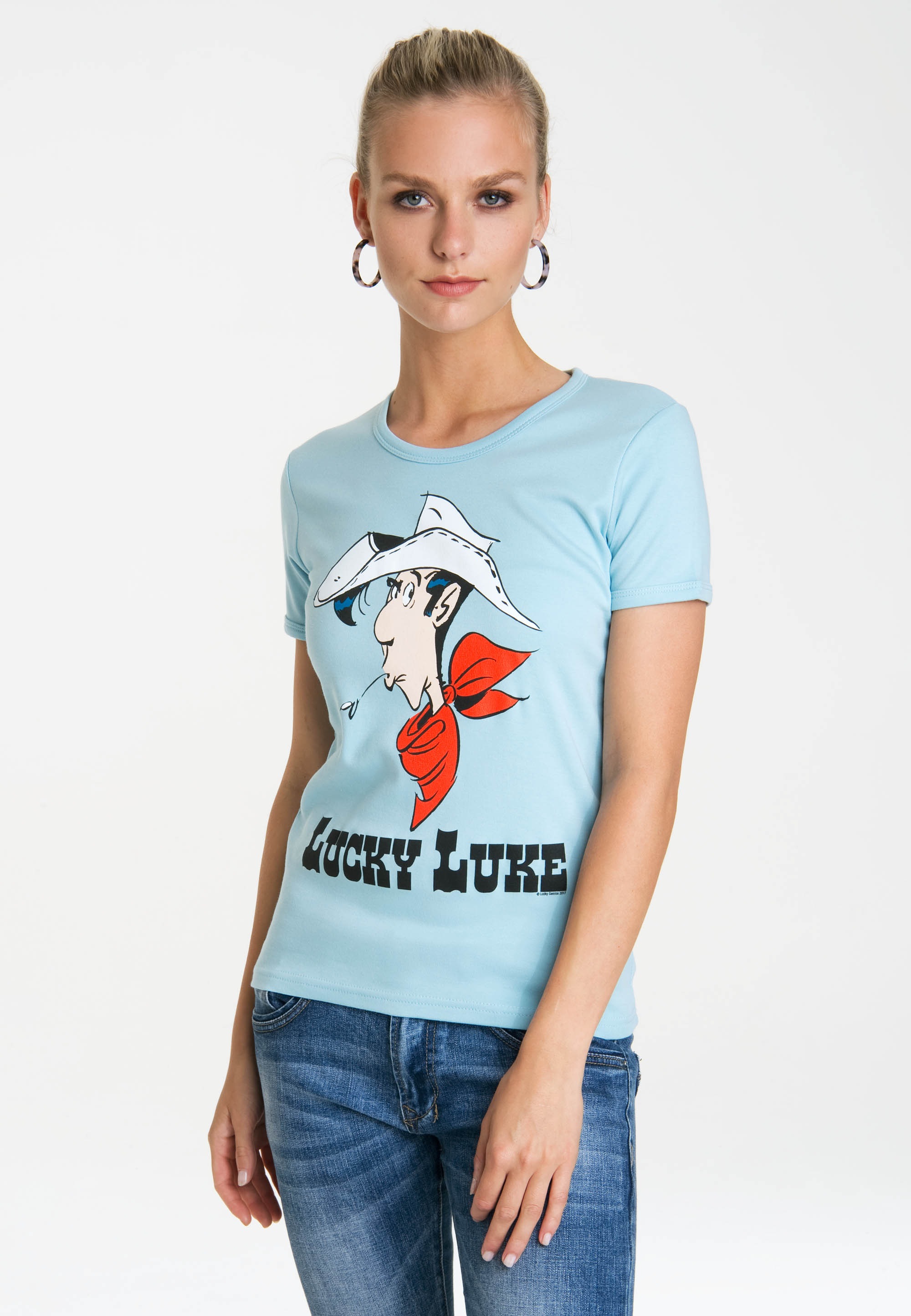 LOGOSHIRT T-Shirt »Lucky Luke Portrait«, mit coolem Print