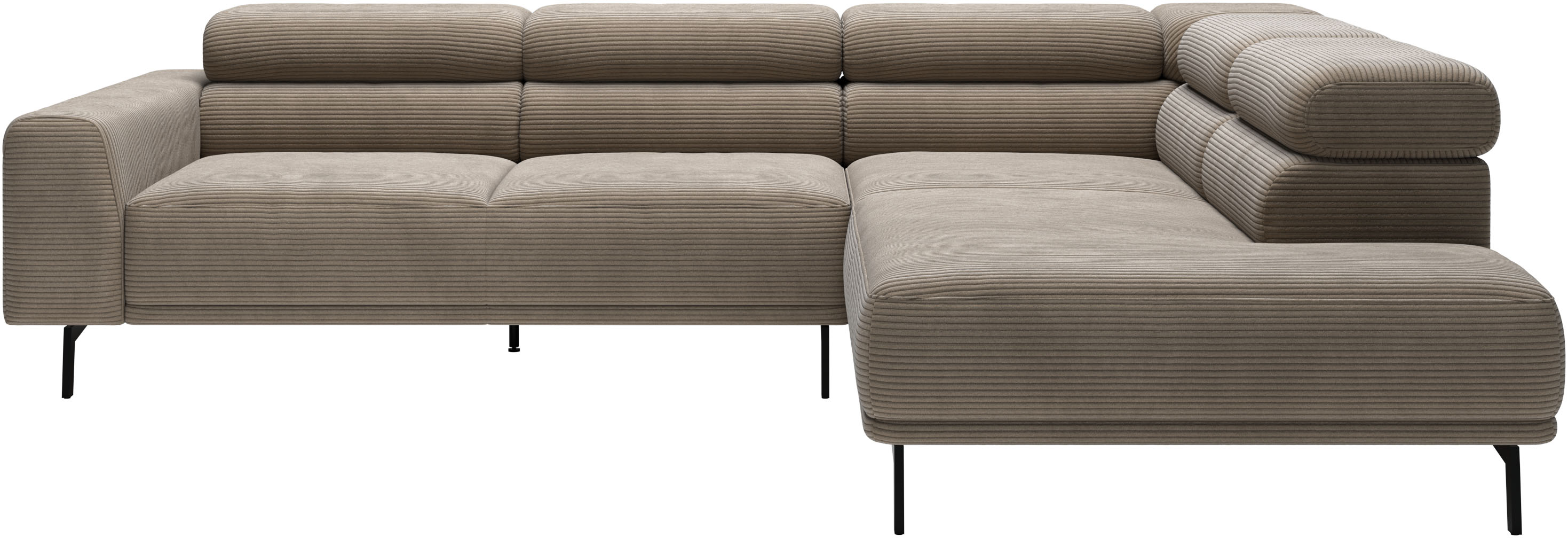 SCHÖNER WOHNEN-Kollektion "Tossa, Modernes Design trifft smarte Funktione, Breite 273 cm" Motorischer Sitzvorzug, Kopfteil-Funktion & Saugroboter-Höhe