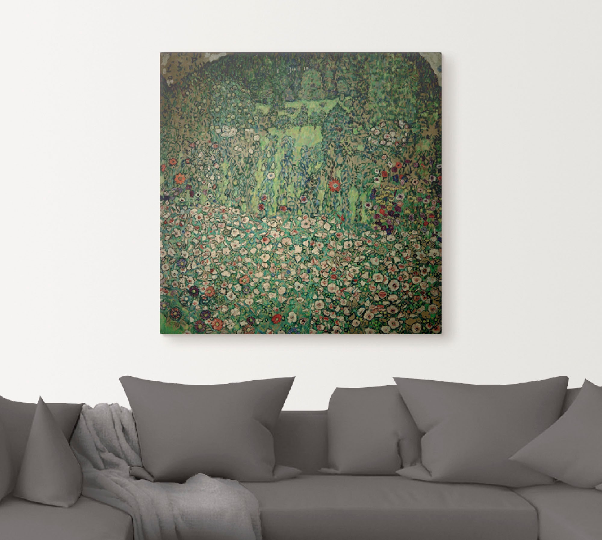 Artland Wandbild »Gartenlandschaft mit Bergkuppe (Gartenlandschaft)«, Garten, (1 St.), als Leinwandbild, Poster in verschied. Größen