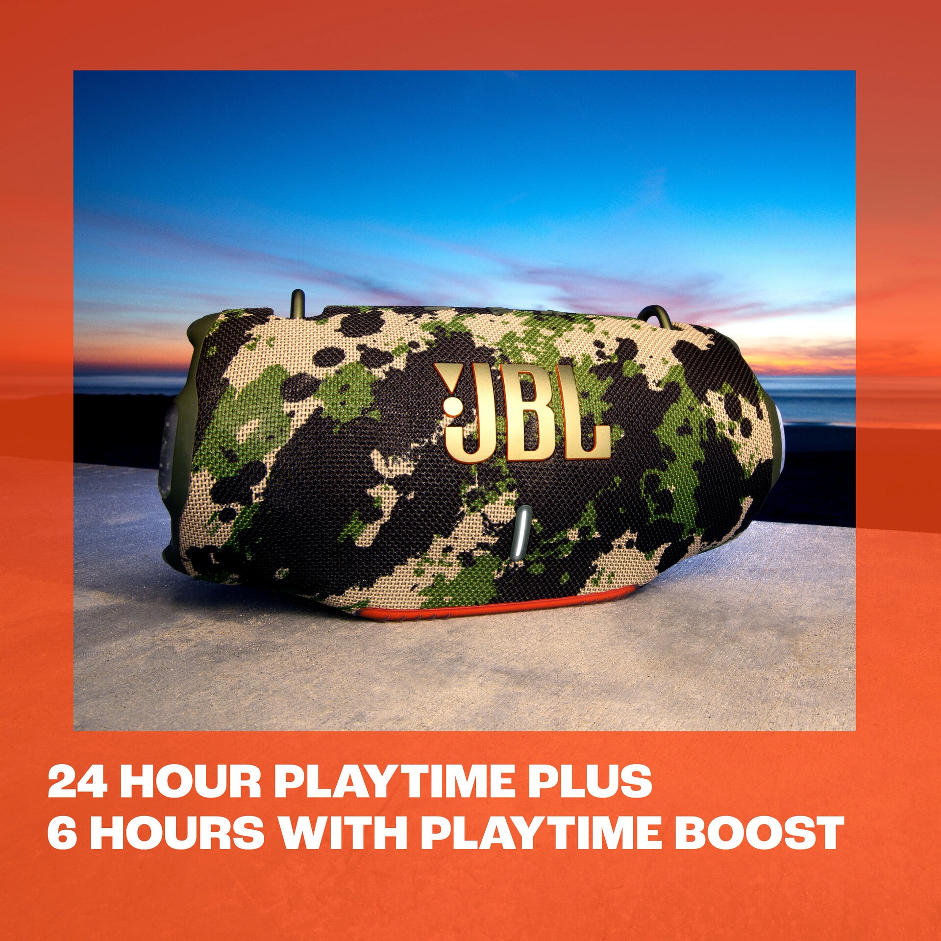 JBL Bluetooth-Lautsprecher »XTREME 4 - tragbarer wasserdichter Lautsprecher mit Schultergurt«, machtiger JBL Pro Sound, ohne Ladeadapter