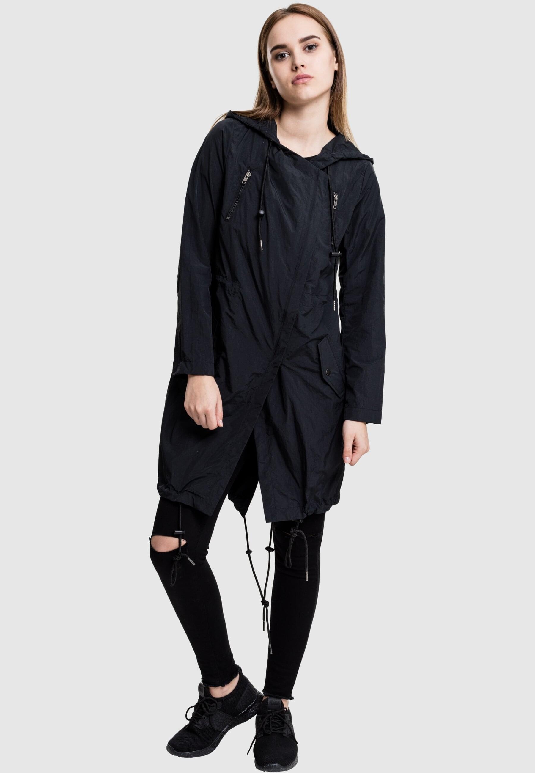URBAN CLASSICS Parka »Urban Classics Damen Ladies Asymetric Parka«, (1 St.), mit Kapuze