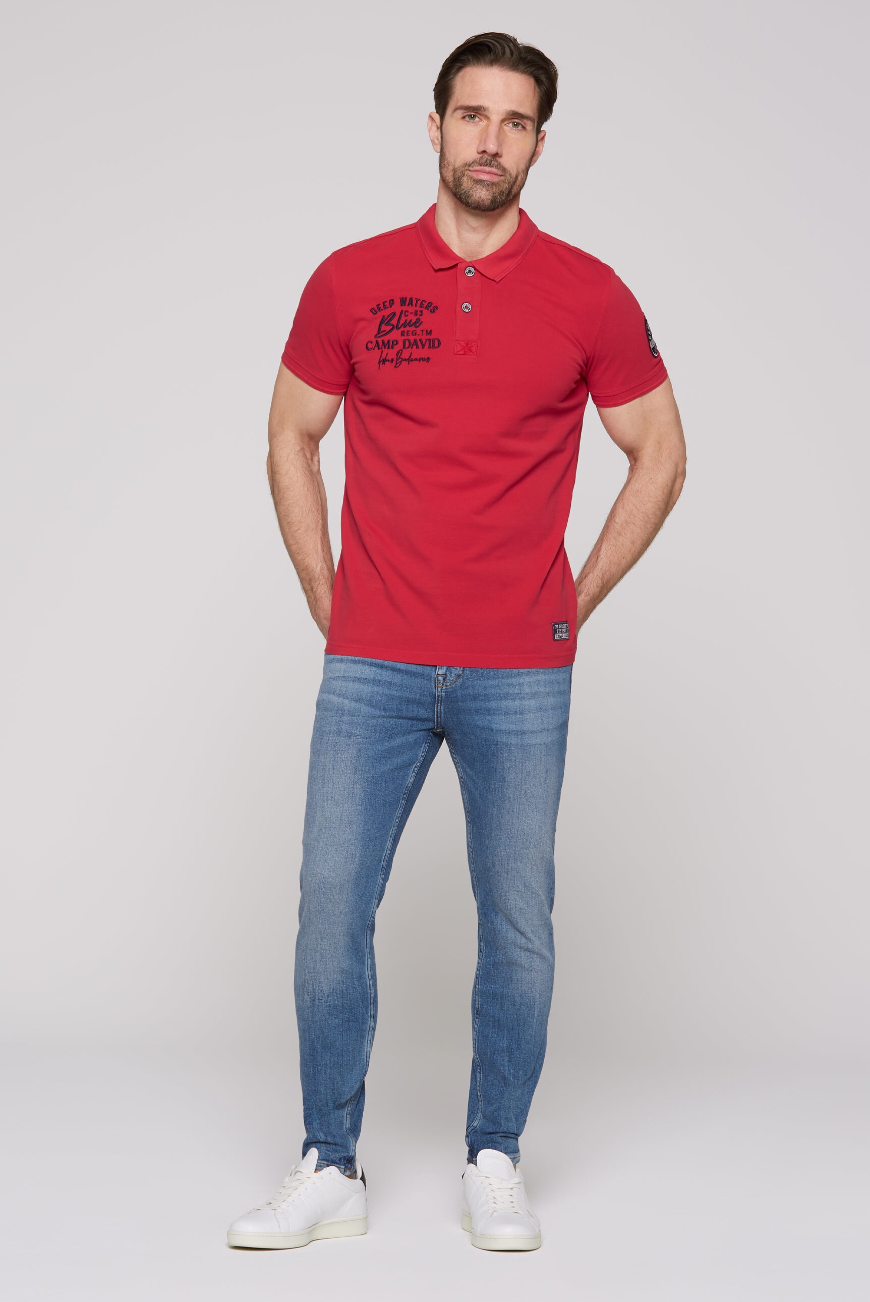 CAMP DAVID Poloshirt, aus Baumwolle