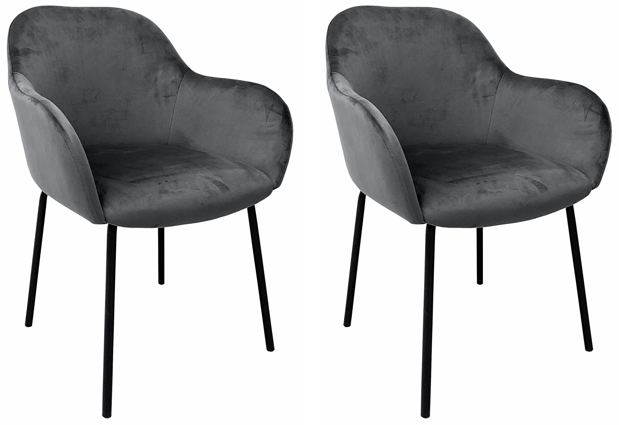 OTTO home Esszimmerstuhl "Dannika" (Set) 2 Stk.pflegeleichter Veloursstoff, günstig online kaufen