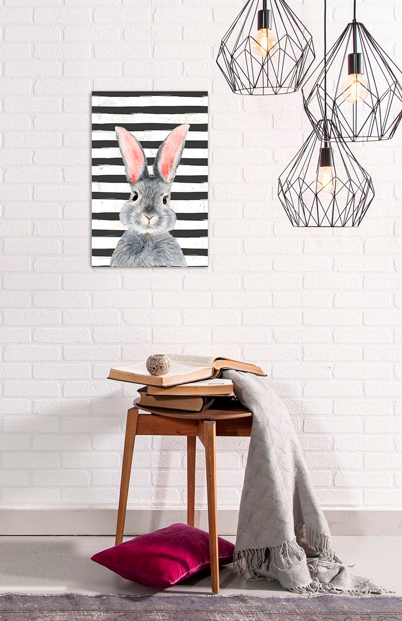 queence Metallbild "Gabrine", Hase, (1 St.), Stahlschild, Blechschild, Hase günstig online kaufen