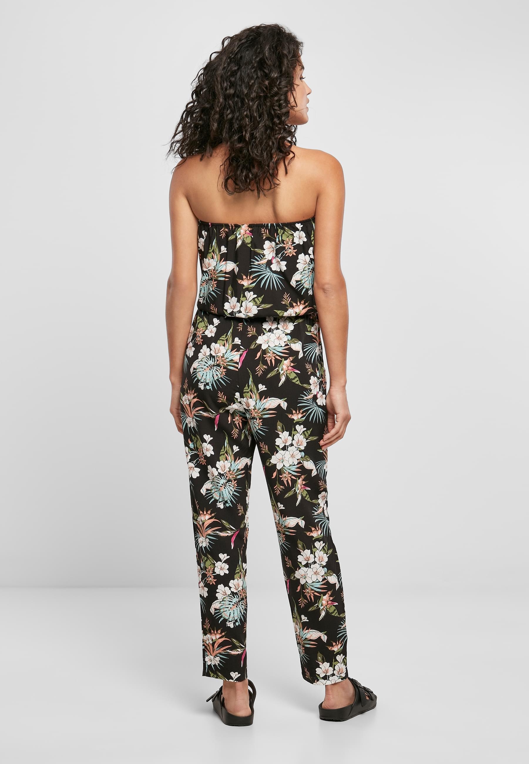 URBAN CLASSICS Jumpsuit »Urban Classics Damen Ladies Viscose Bandeau Jumpsuit«, (1 tlg.)