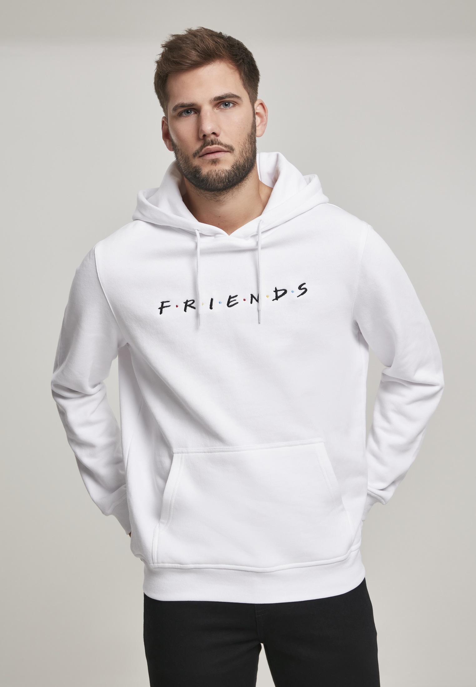 Merchcode Kapuzensweatshirt »Merchcode Herren Friends Logo EMB Hoody«, (1 tlg.)