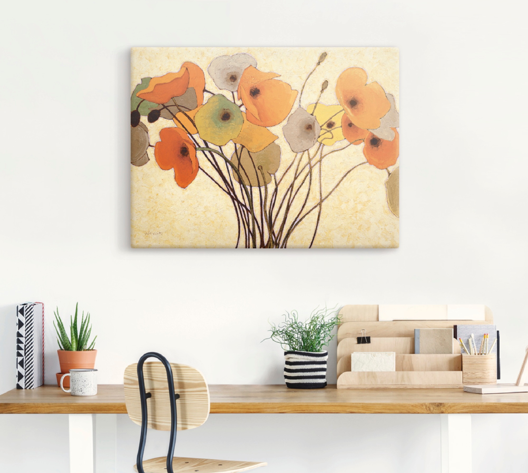 Artland Wandbild "Kürbismohn I" Blumen 1 Stk. tlg. als Leinwandbild, Poster günstig online kaufen
