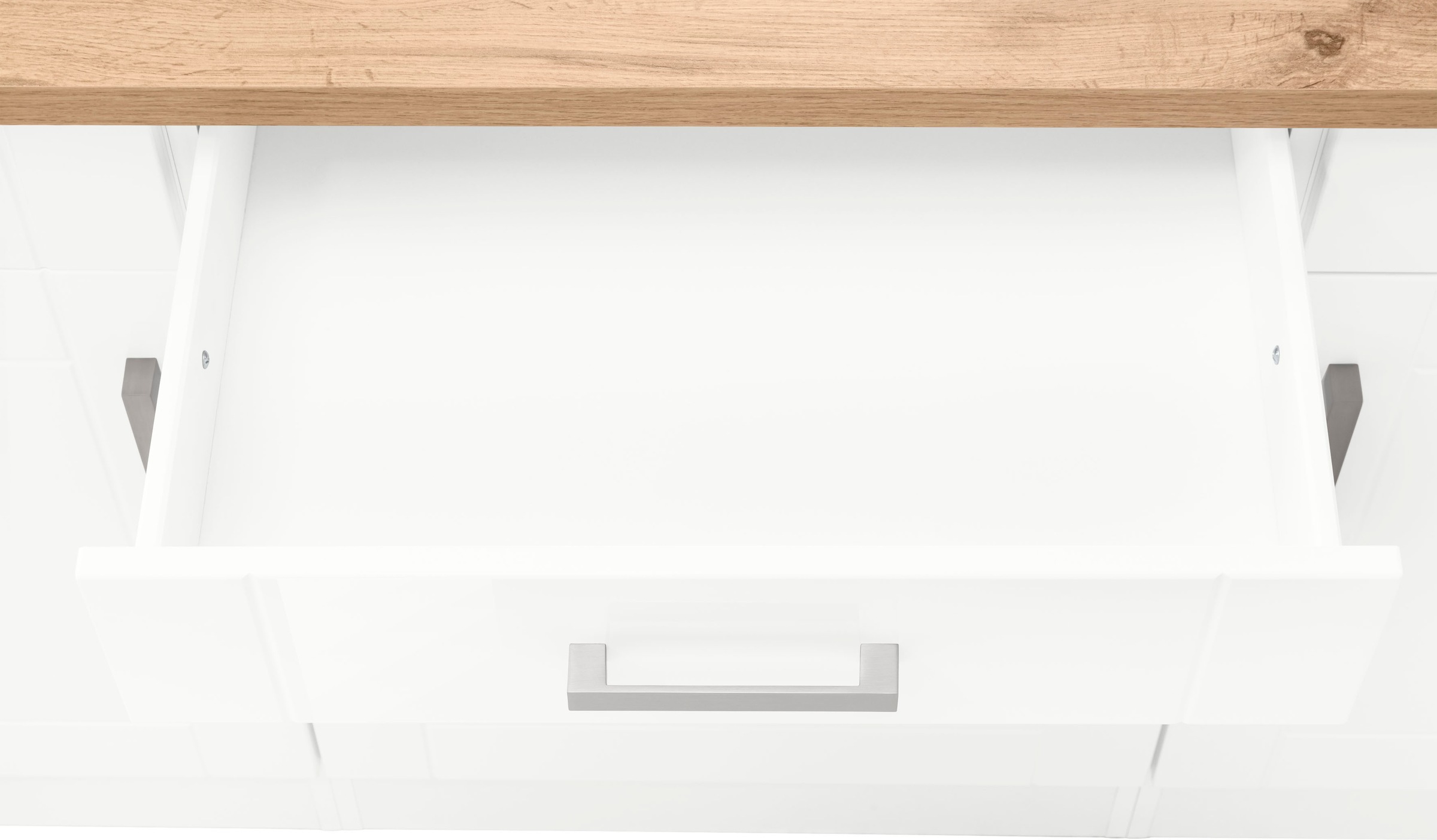 KOCHSTATION Unterschrank »KS-Tinnum«, 180 cm breit, Metallgriffe, MDF Fronten, 3 Schubkästen, 3 Türen