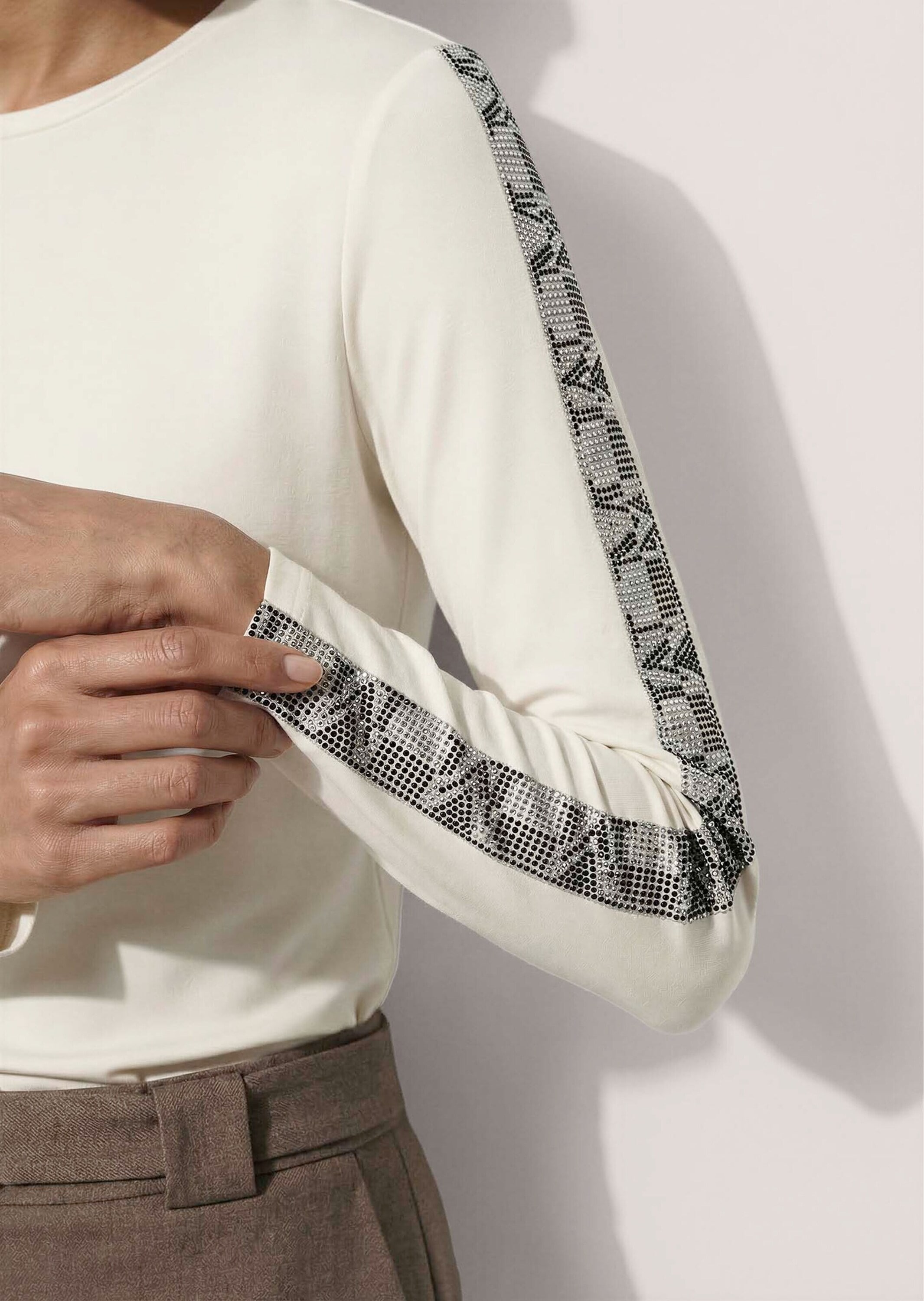 MADELEINE Langarmshirt »Shirt Langarmshirt mit Strassband«