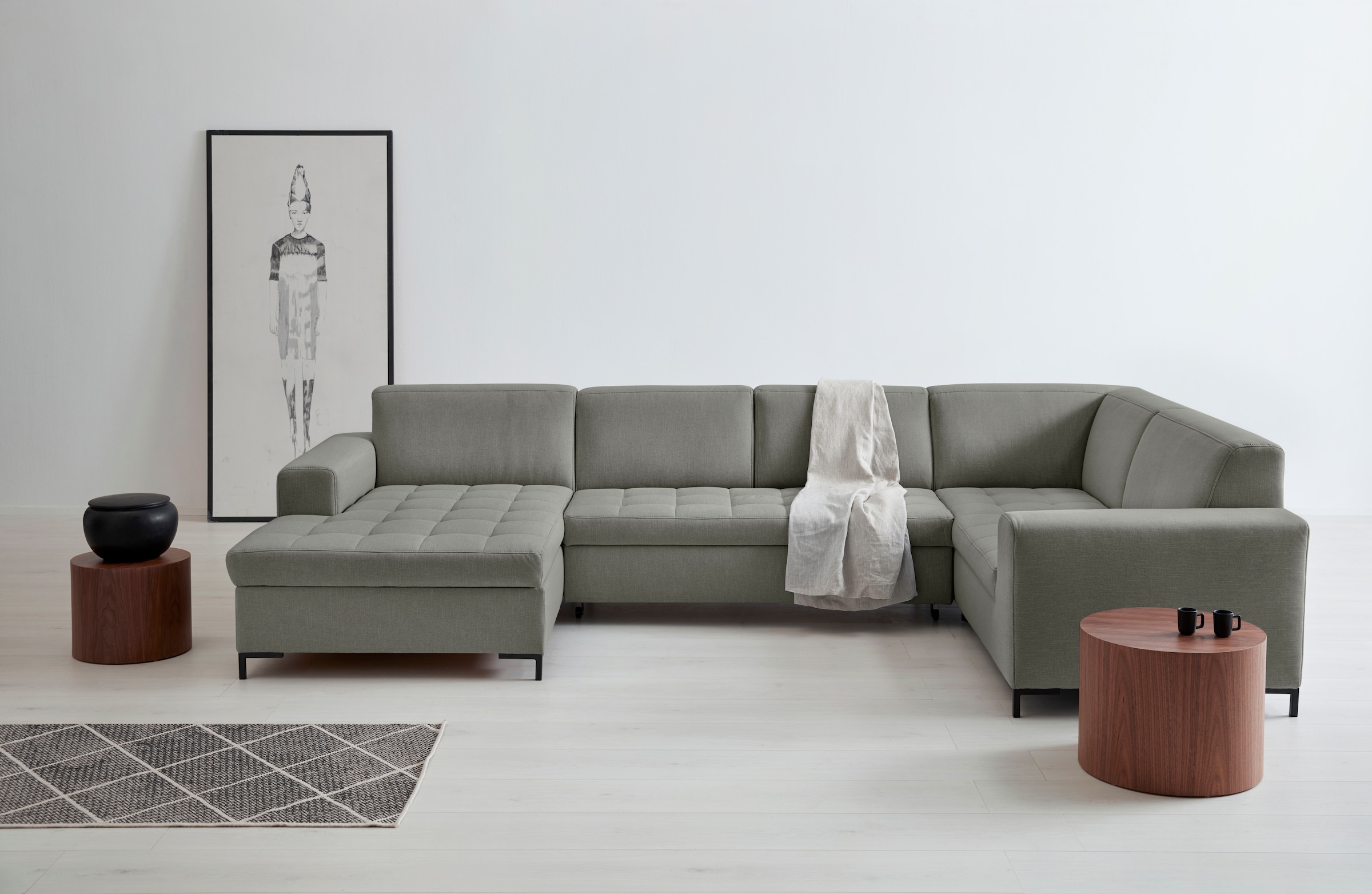 OTTO home Wohnlandschaft "Grazzo, aktuelle Steppung im Sitz, viel Platz, U- günstig online kaufen