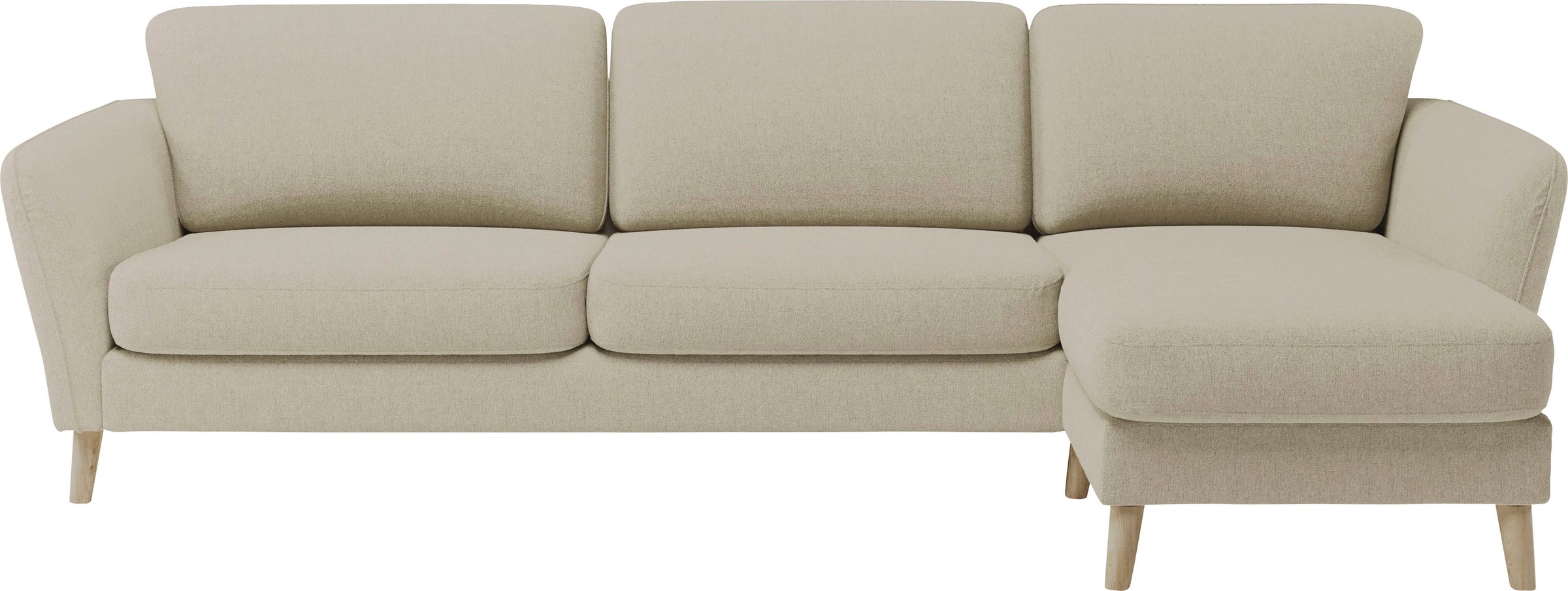 Home affaire Ecksofa »MARSEILLE (279/152cm),L-Form, Rec. rechts/links«, Massivholzbeine aus Eiche, in verschieden Bezügen und Farbvarianten
