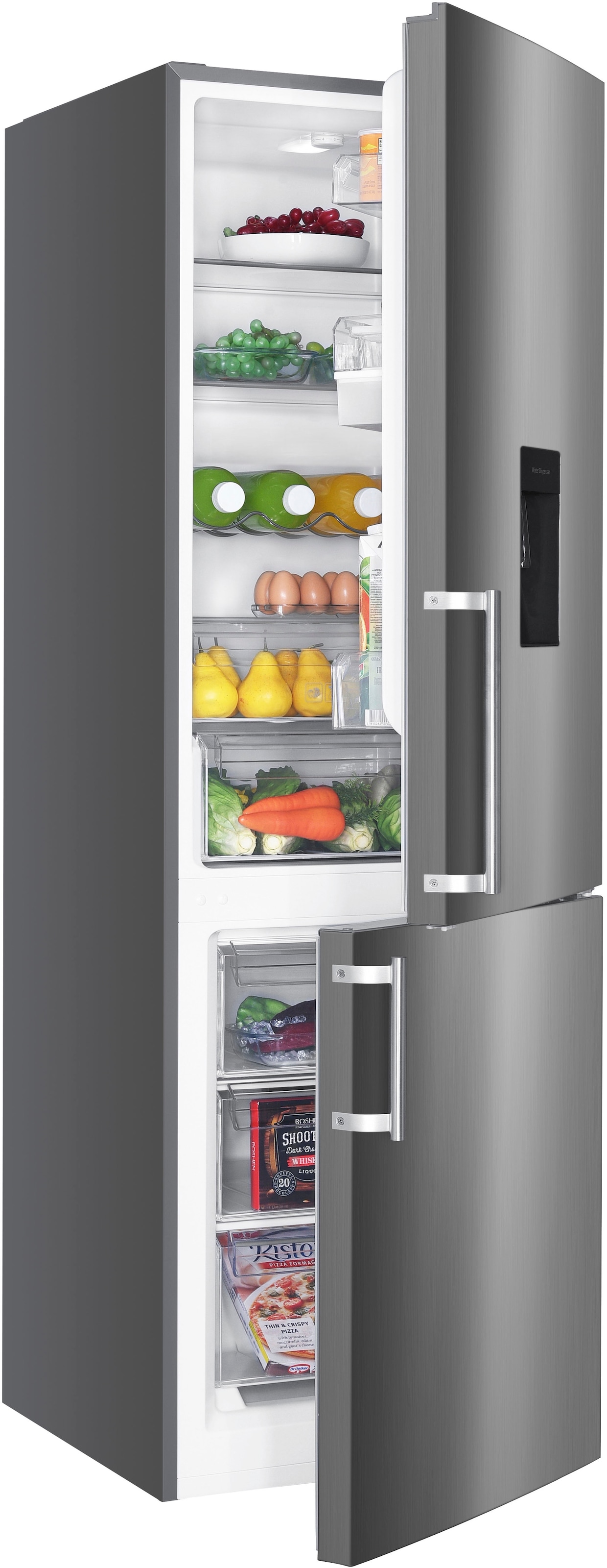 Hanseatic Kühl-/Gefrierkombination "HKGK18560CDI" 186 cm hoch 60 cm breit m günstig online kaufen