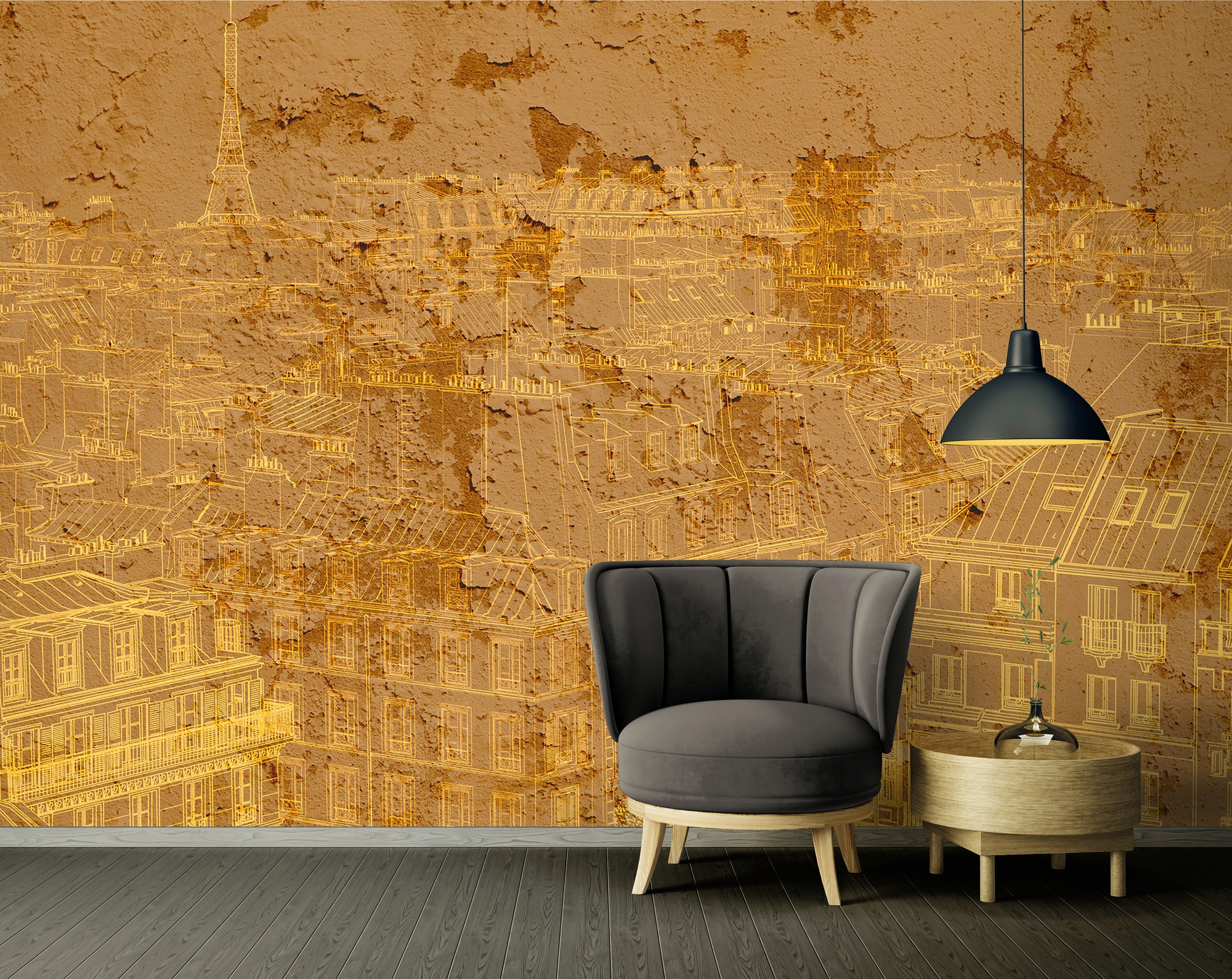 Architects Paper Fototapete »Atelier 47 View of Paris 1«, Stadt, Vlies, Wand, Schräge, Decke