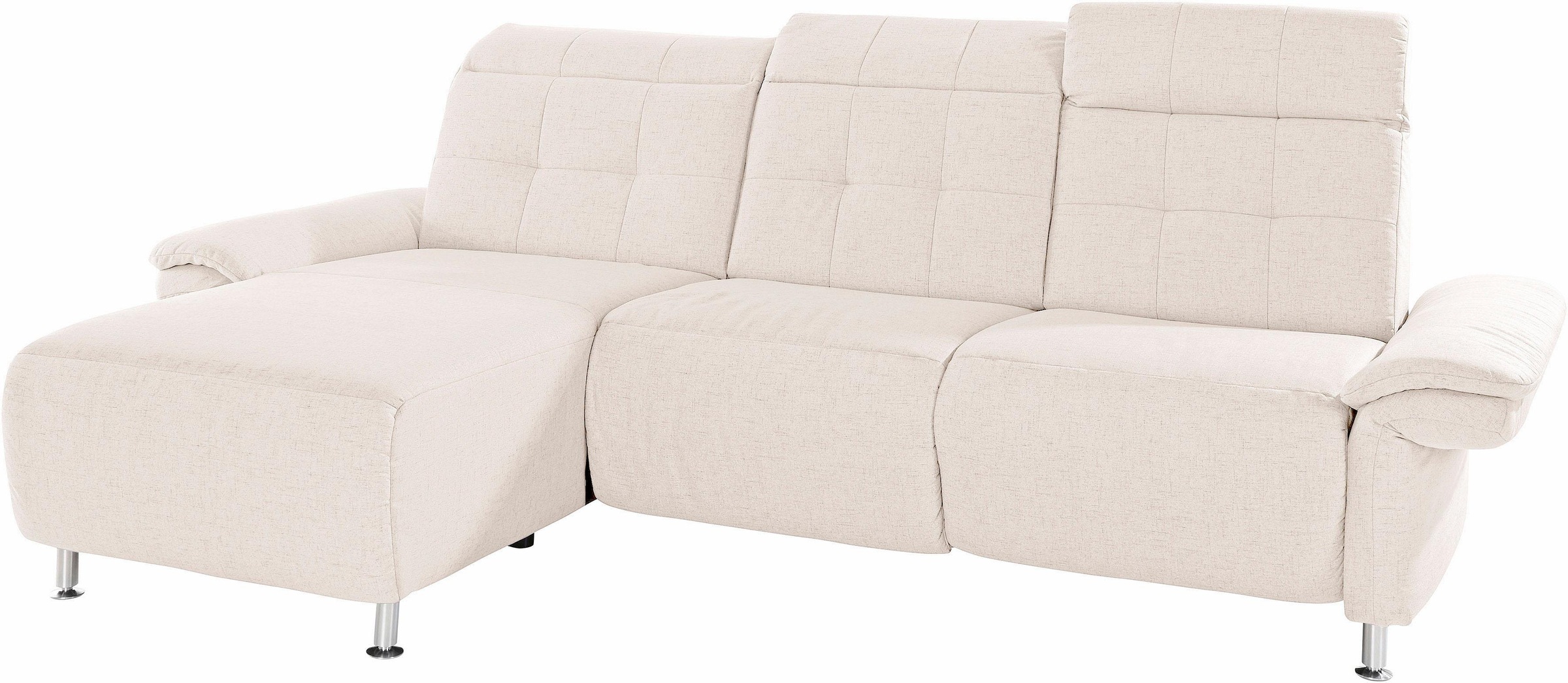 Places of Style Ecksofa »Manhattan L-Form«, 2 Sitze mit elektrischer Relaxfunktion, verstellbare Armlehnen