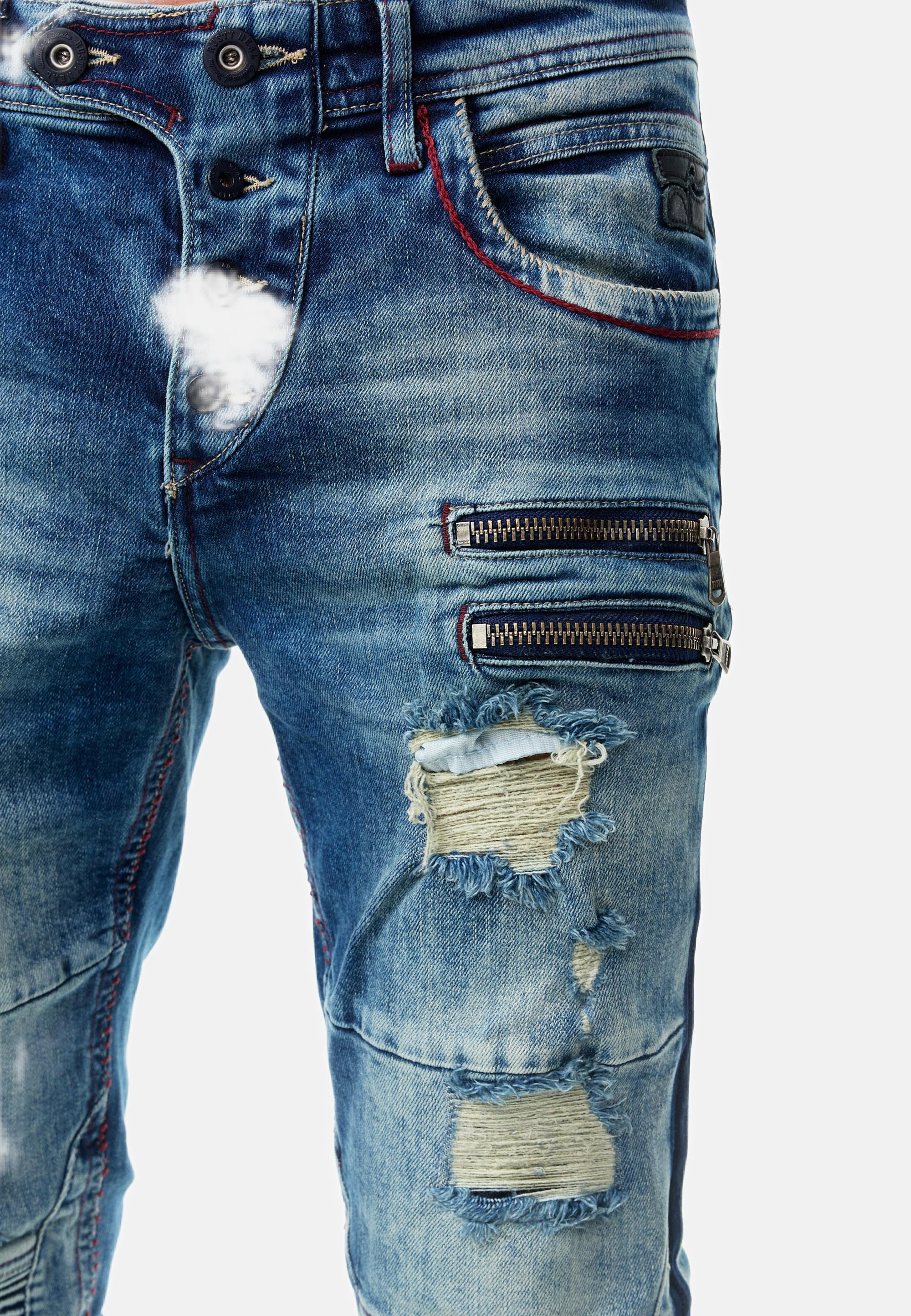 Rusty Neal Slim-fit-Jeans »MISATO«, im modischen Used-Look