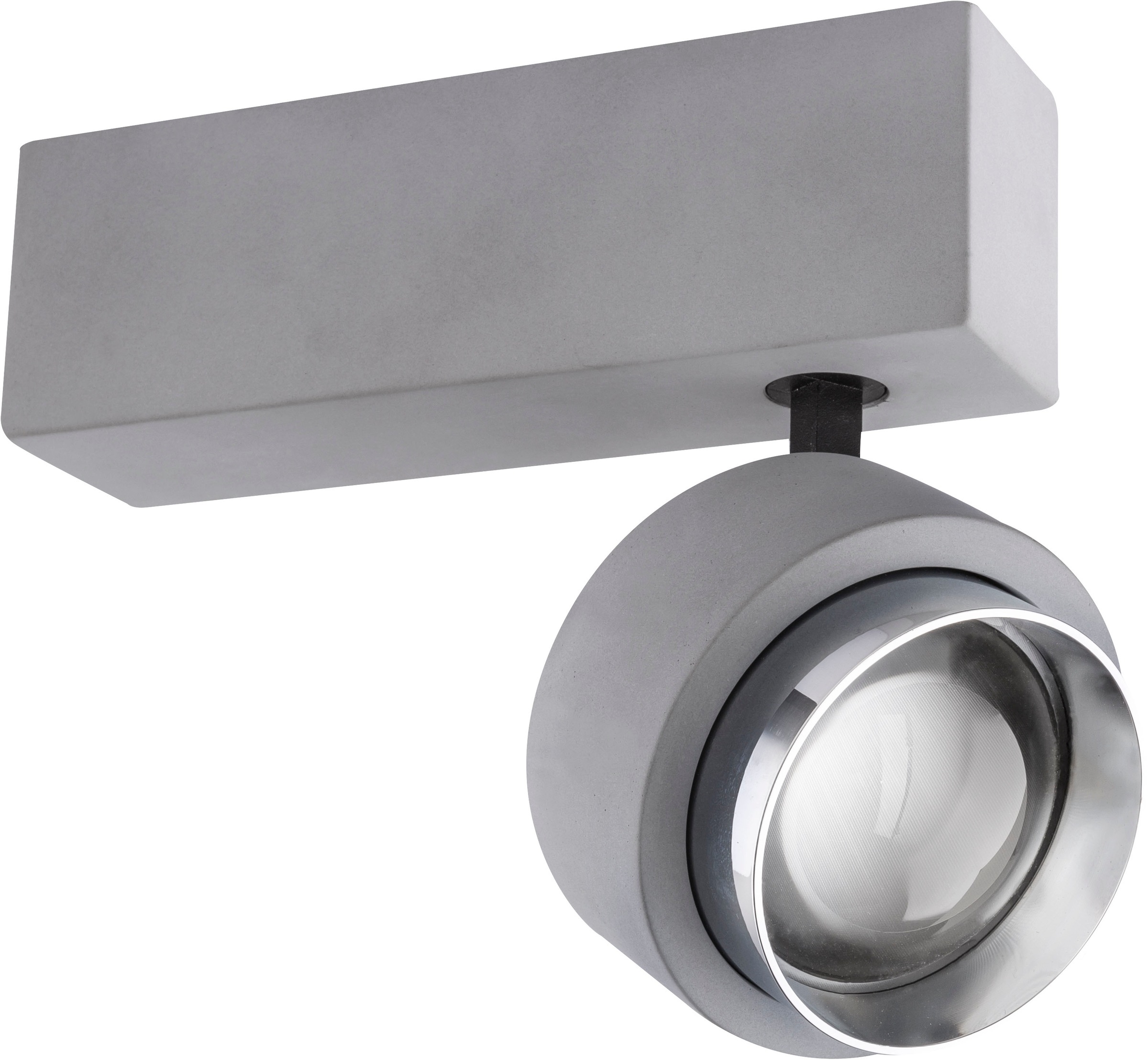 GLOBO LIGHTING Deckenleuchte »TIMO« LED-Modul 1 Stk. Warmweiß Beton-Deckenleuchte dreh- und schwenkbar, inkl. Dekorglas LED 10W
