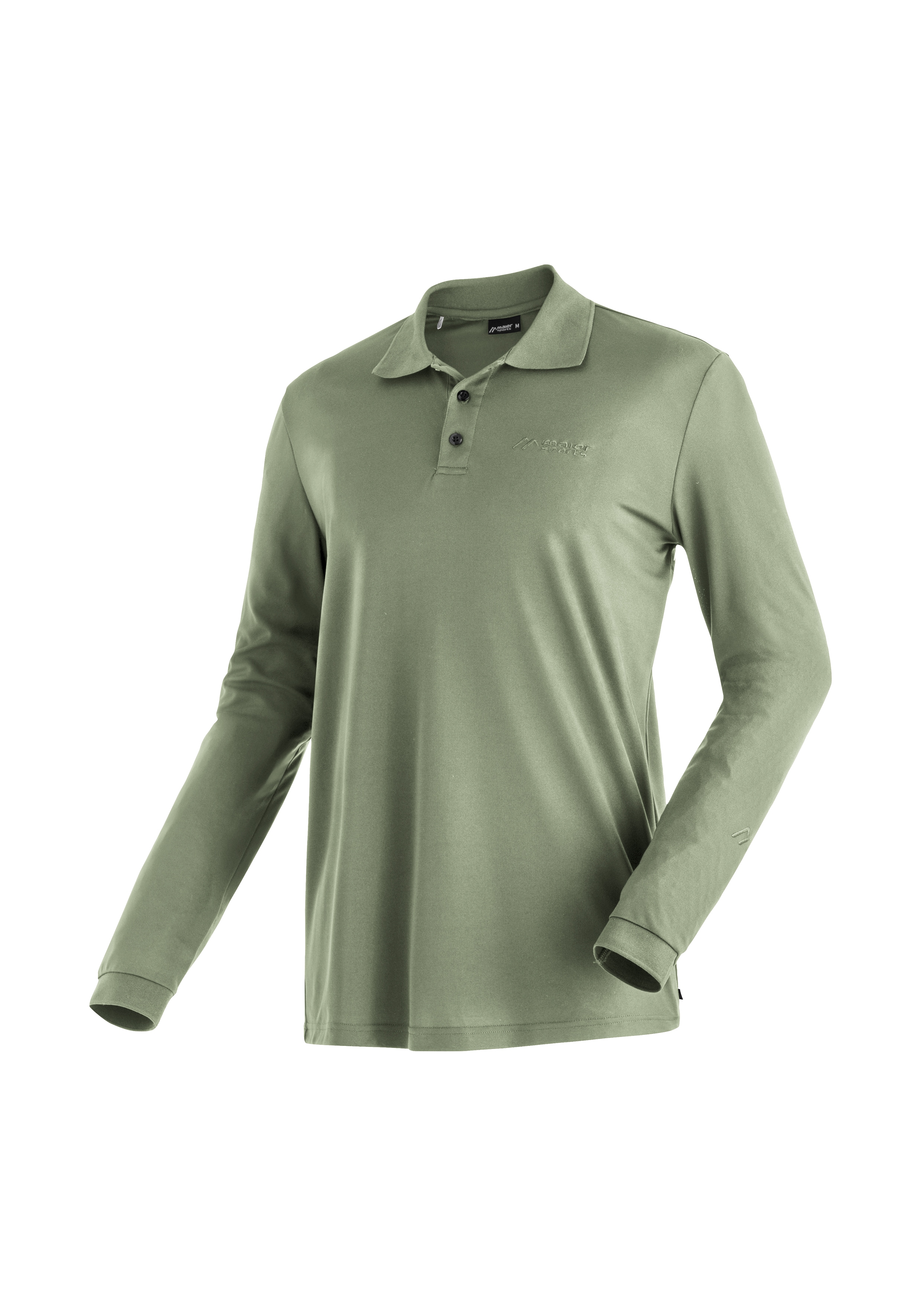 Maier Sports 1100000002199 "Ulrich L/S" Herren Polo langarm, leichtes Funktionsshirt, Langarmshirt, Reg. Fit