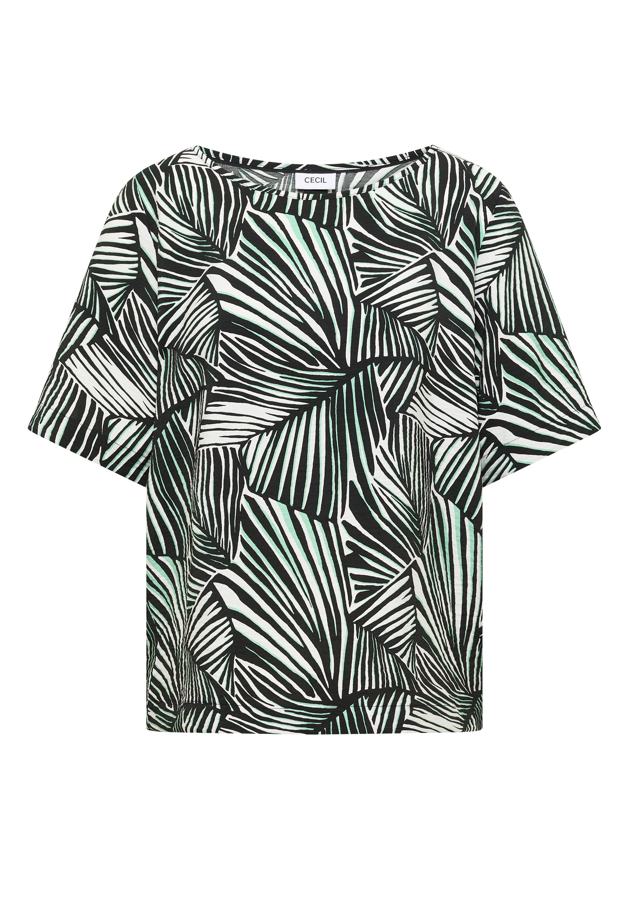 Cecil Kurzarmbluse mit allover Print
