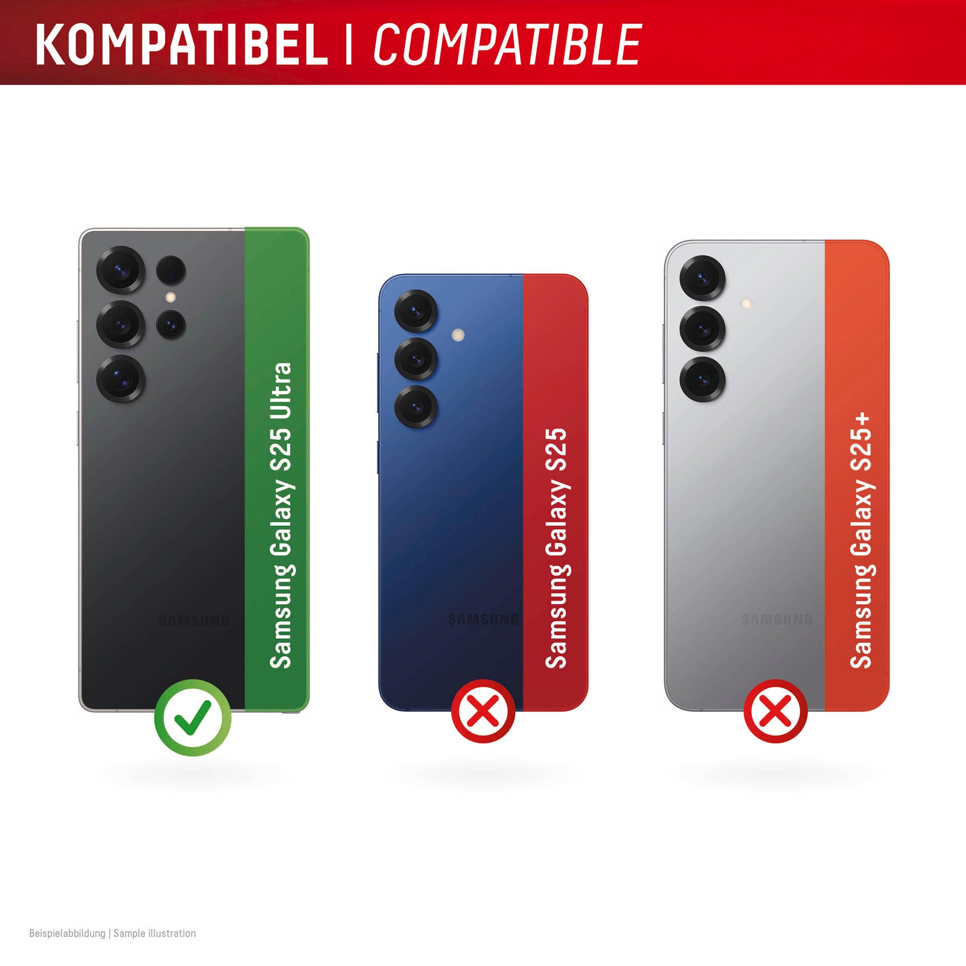 Displex Kameraschutzglas »Camera Lens Glass Single Glass Ring Protector«, für Samsung Galaxy S25 Ultra, (Packung, 2x Einzellinsen-Schutzringe), Objektivschutz, Kameraschutz, kratz- & stoßfest